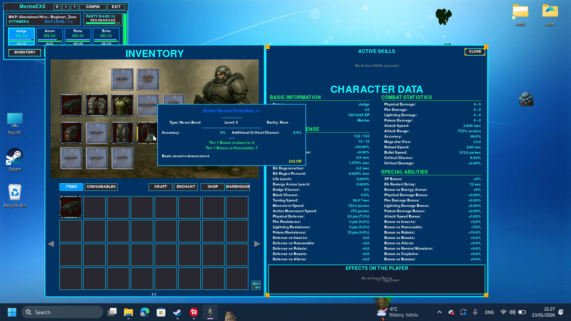 MARINE.EXE - Desktop RPG screenshot 6