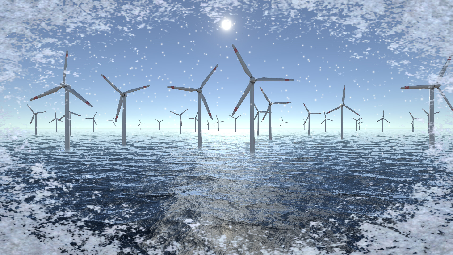 Wind Turbines Ocean Meditation screenshot 3
