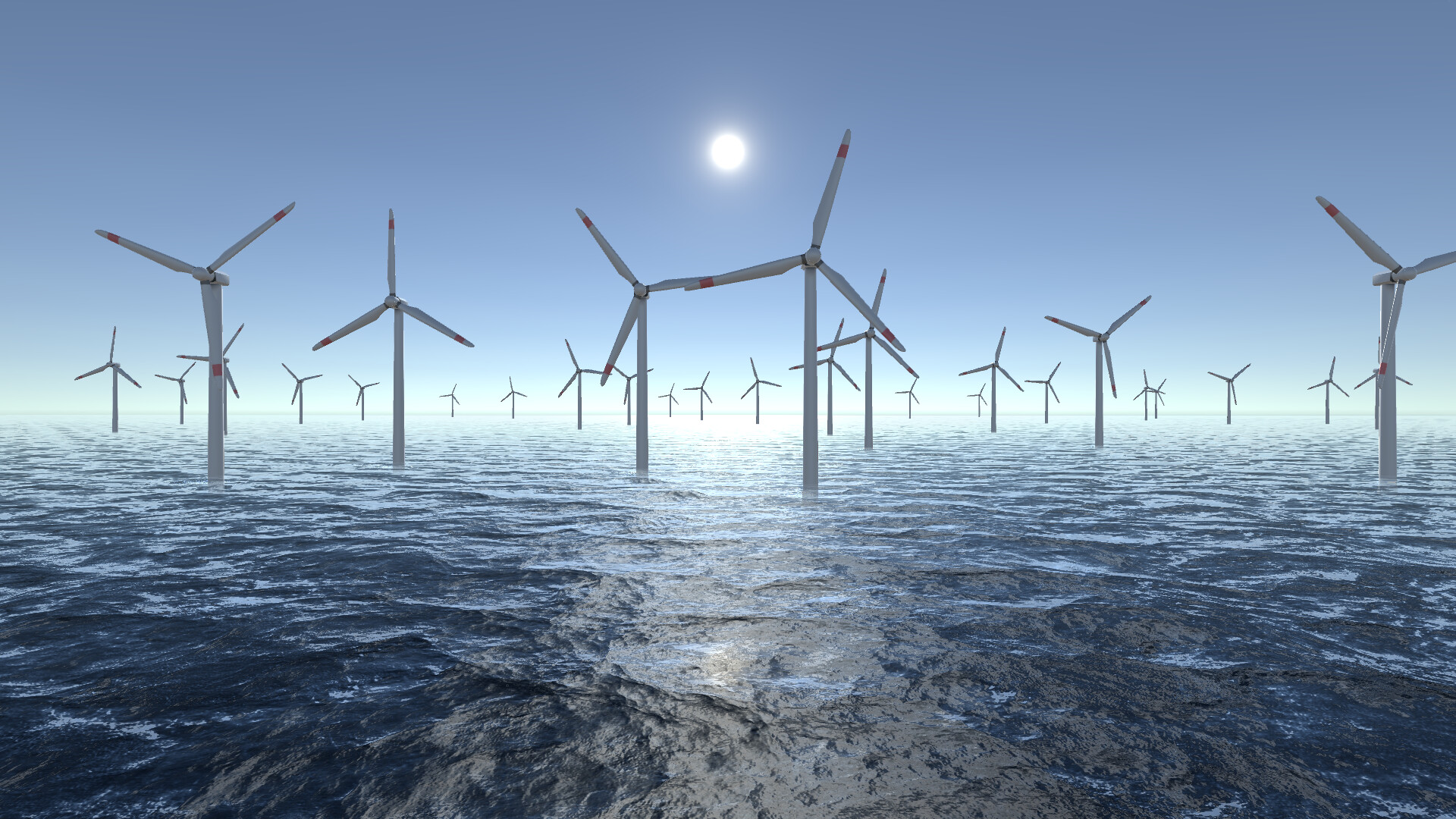 Wind Turbines Ocean Meditation screenshot 1