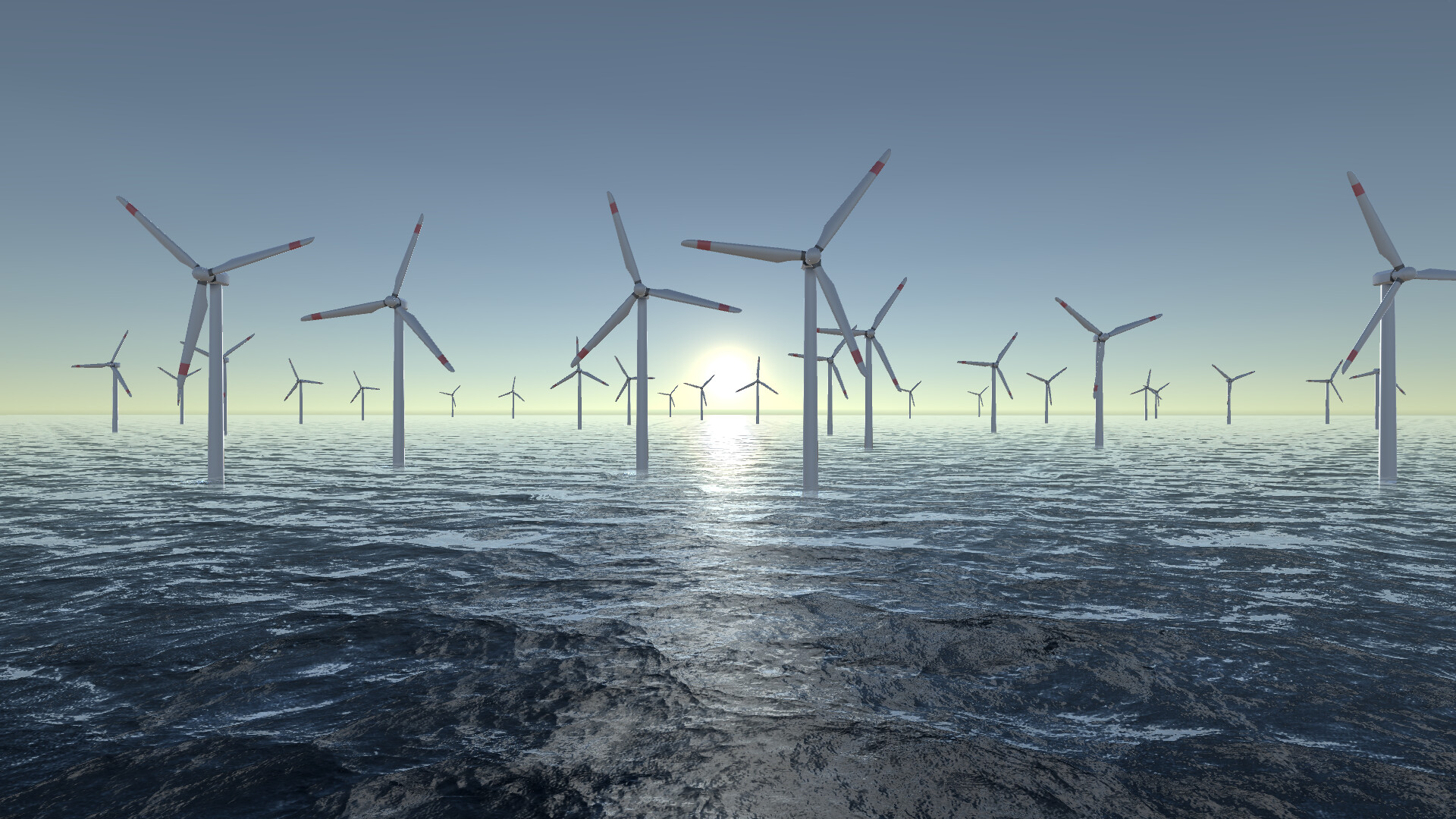 Wind Turbines Ocean Meditation screenshot 2