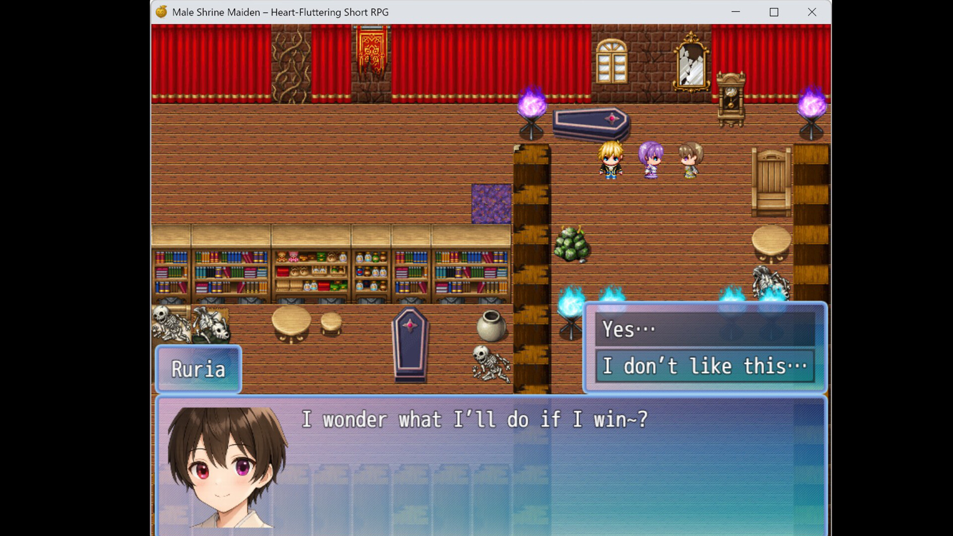 Male Shrine Maiden Heart-Fluttering Short RPG screenshot 5