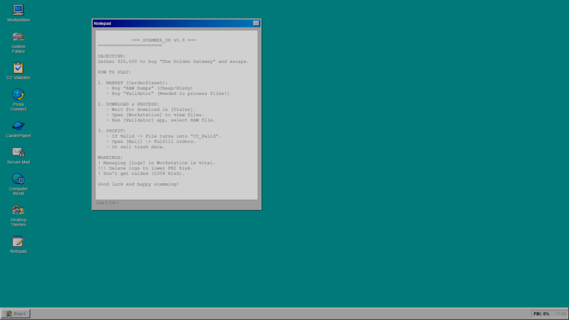 SCAMMER '99 screenshot 1