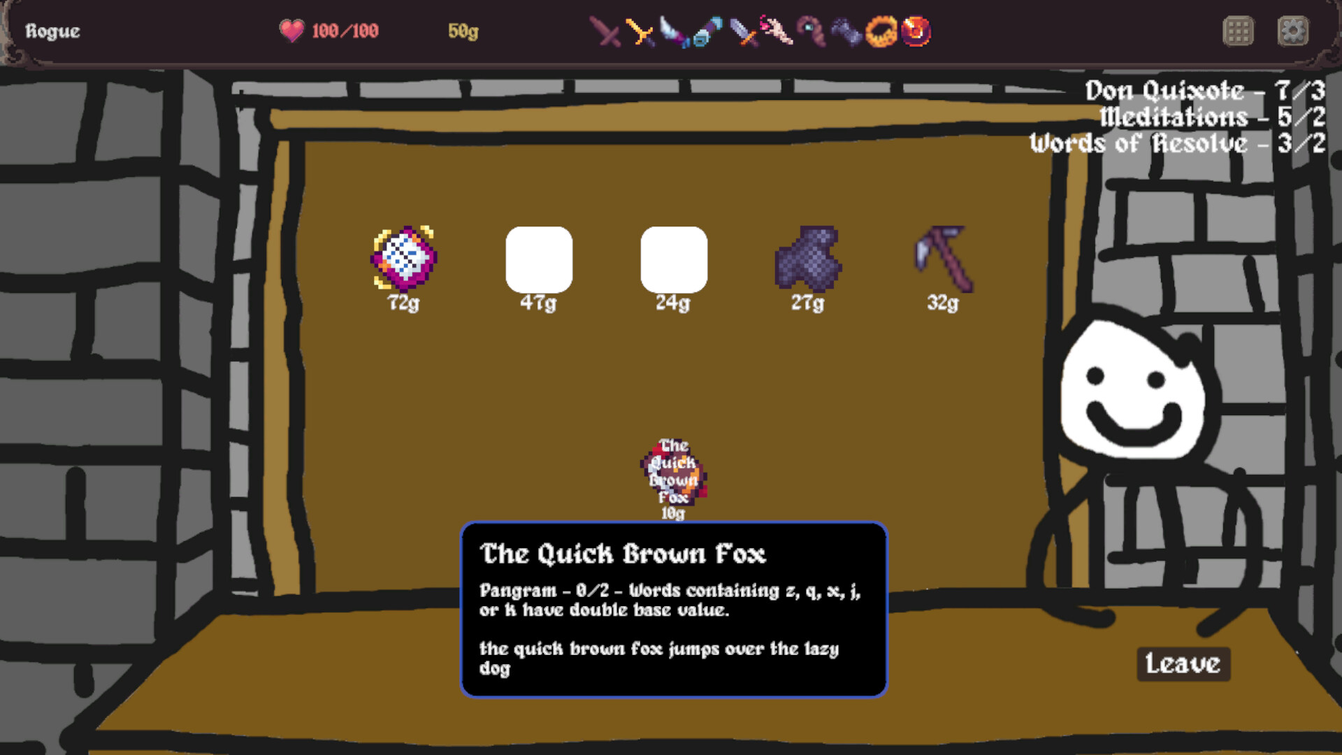 Clack and Slash: Typing Roguelike screenshot 8