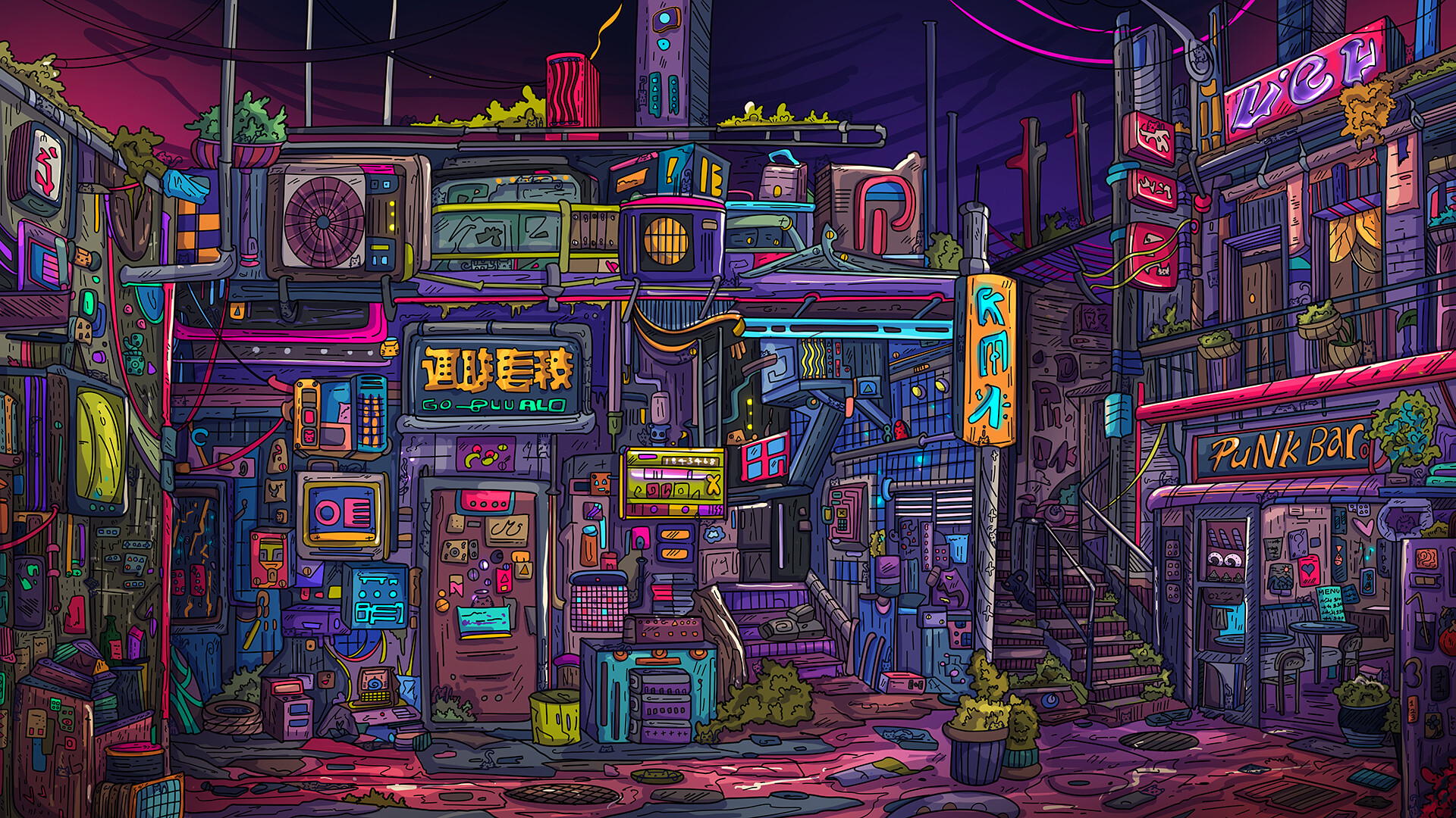100 Neon Cats screenshot 1