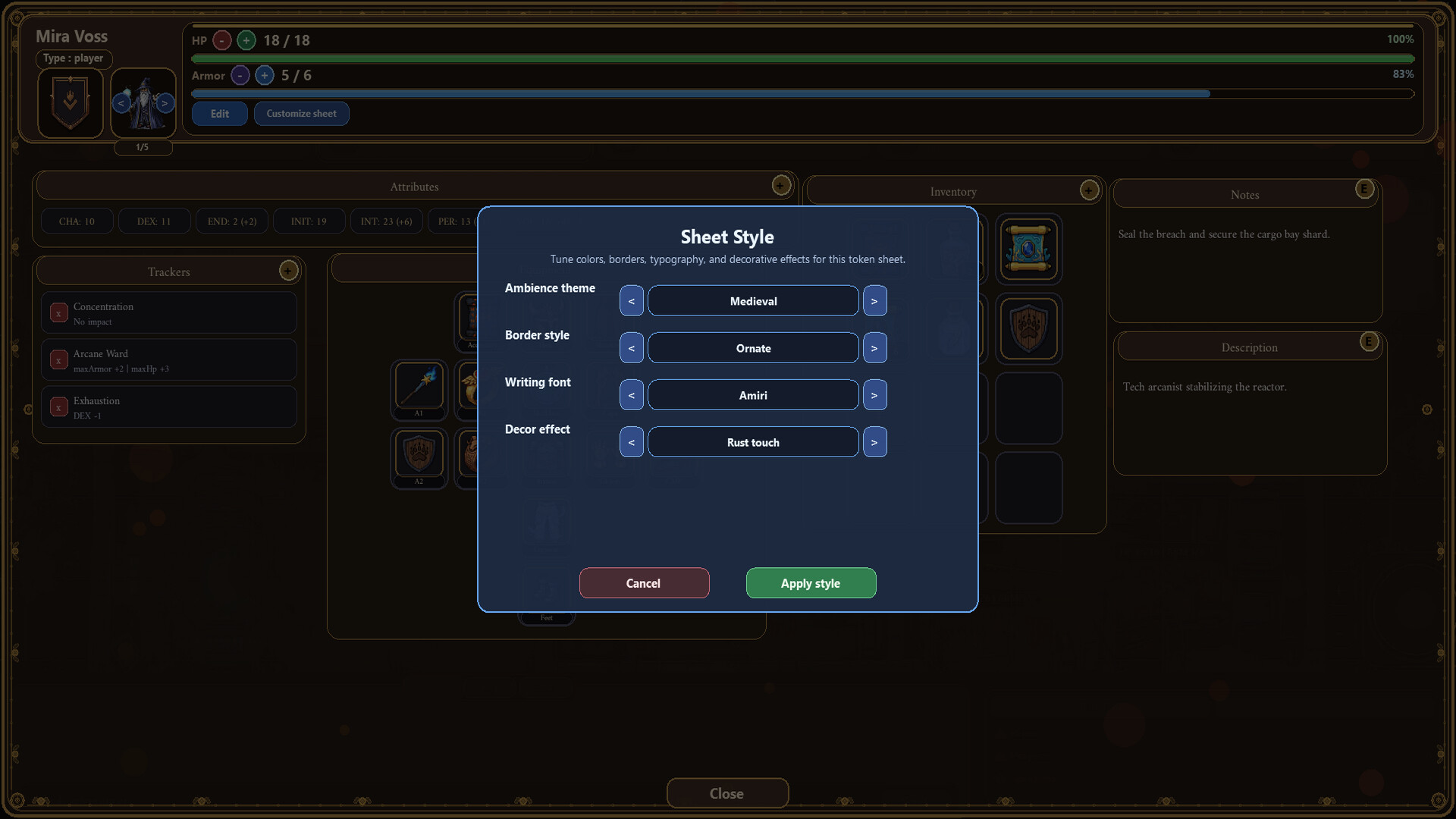 RP2D Virtual Tabletop screenshot 4