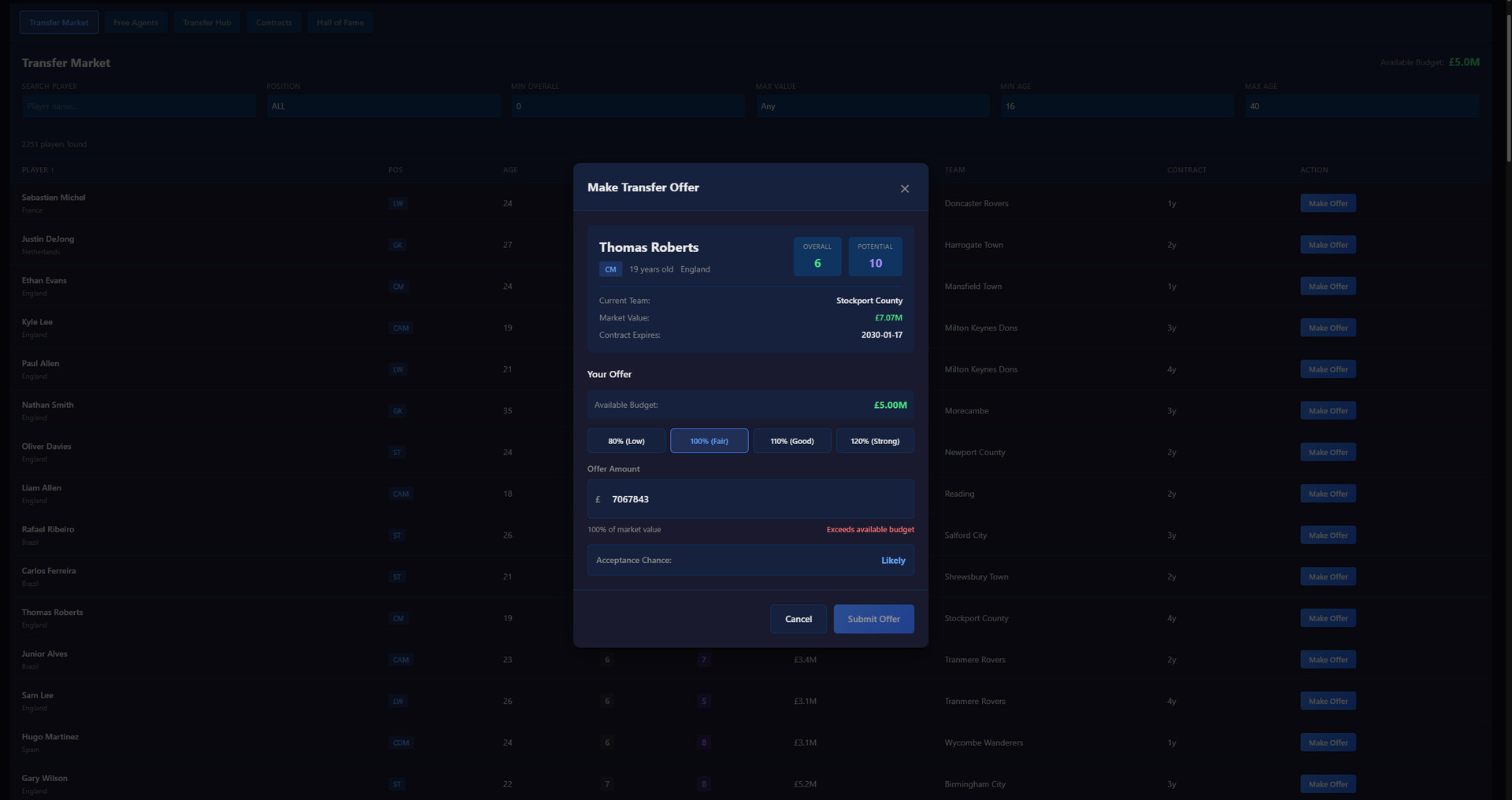 Matchday Manager screenshot 2