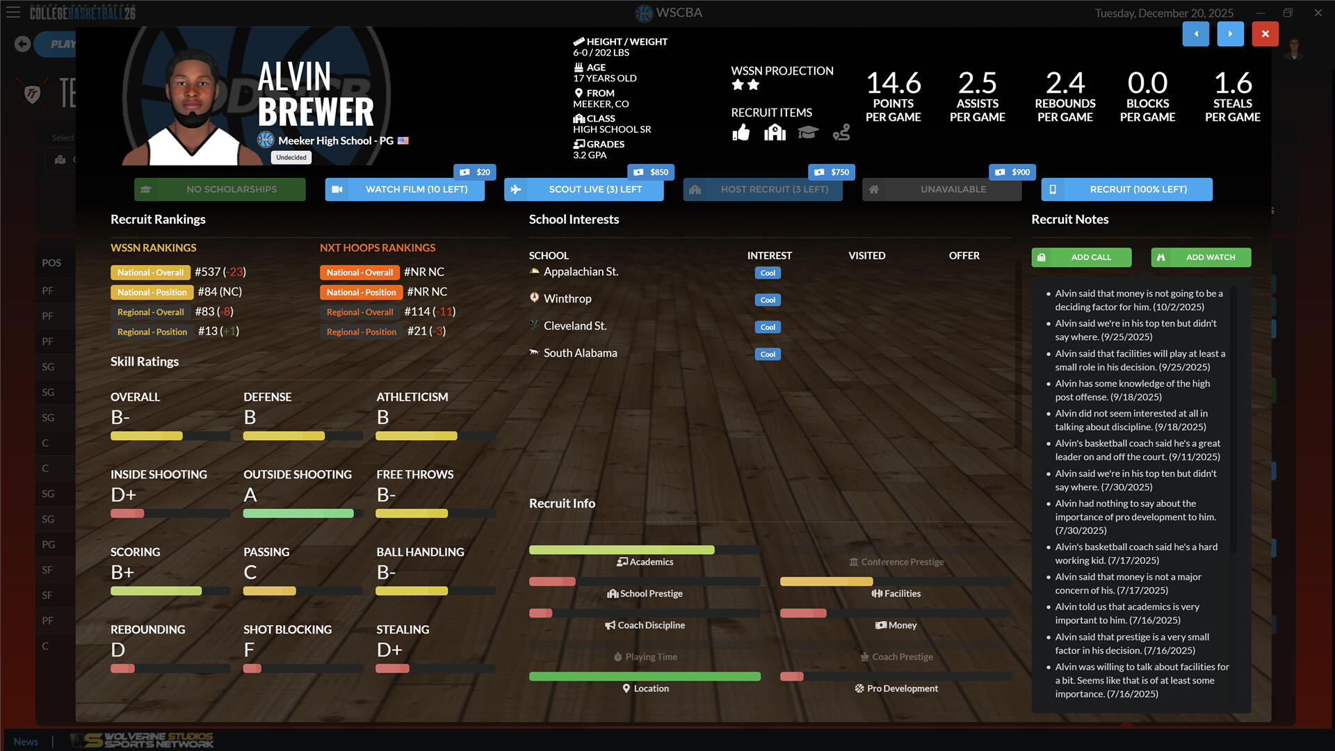 Draft Day Sports: College Basketball 2026 screenshot 7