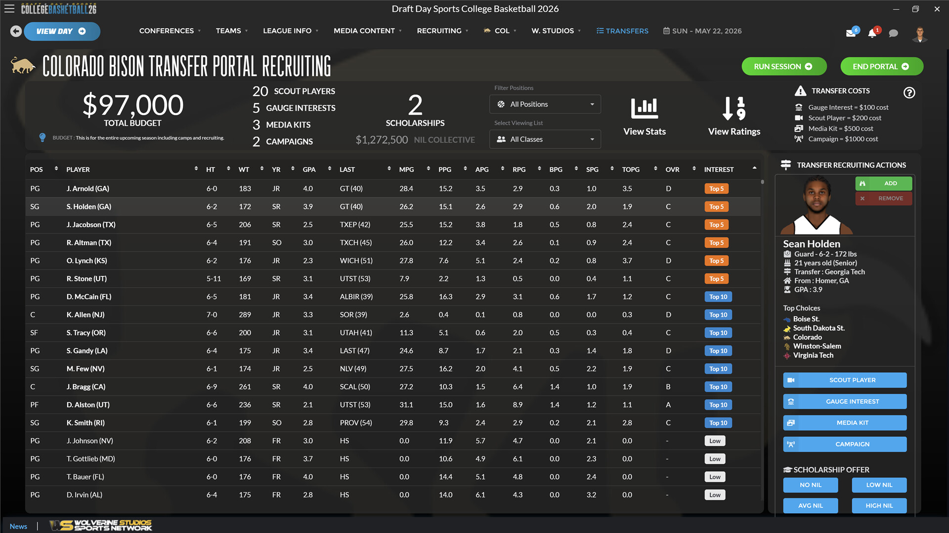Draft Day Sports: College Basketball 2026 screenshot 6
