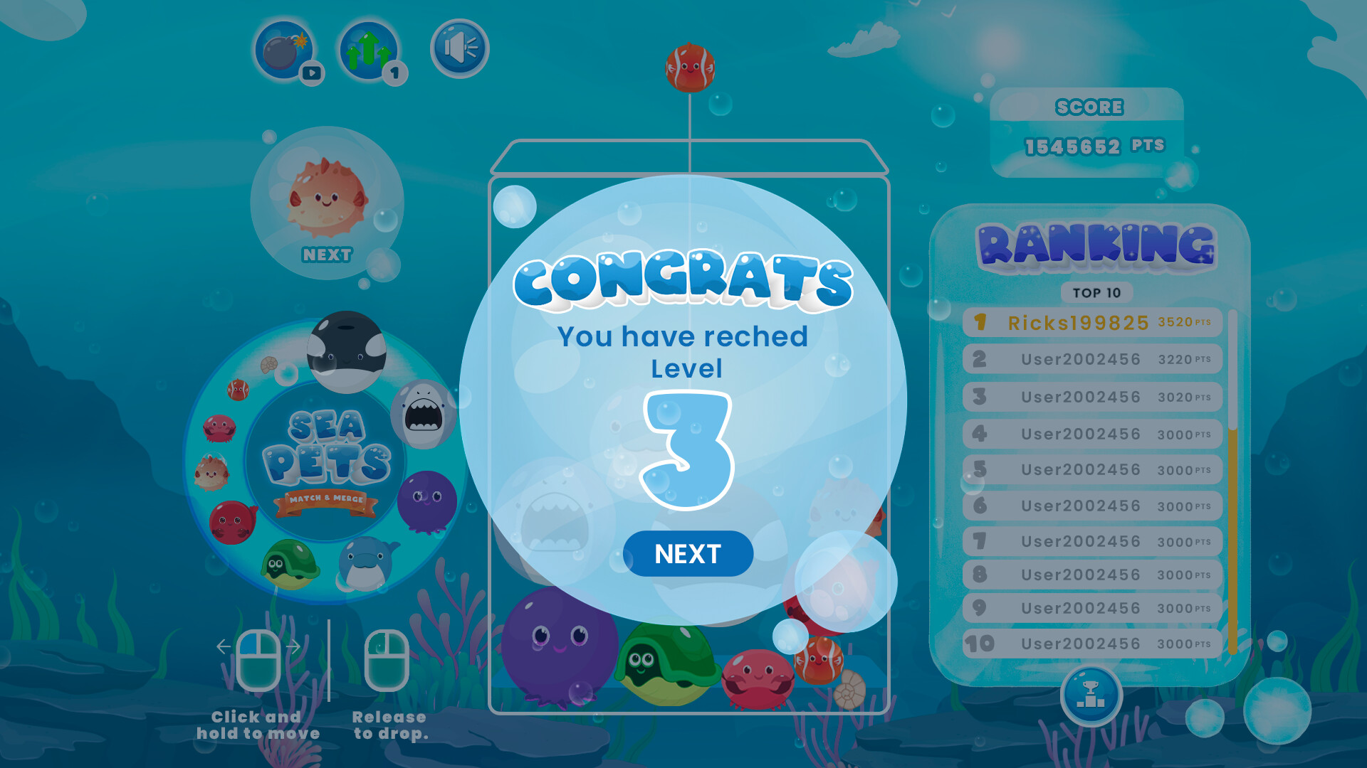 Sea Pets: Match & Merge screenshot 2