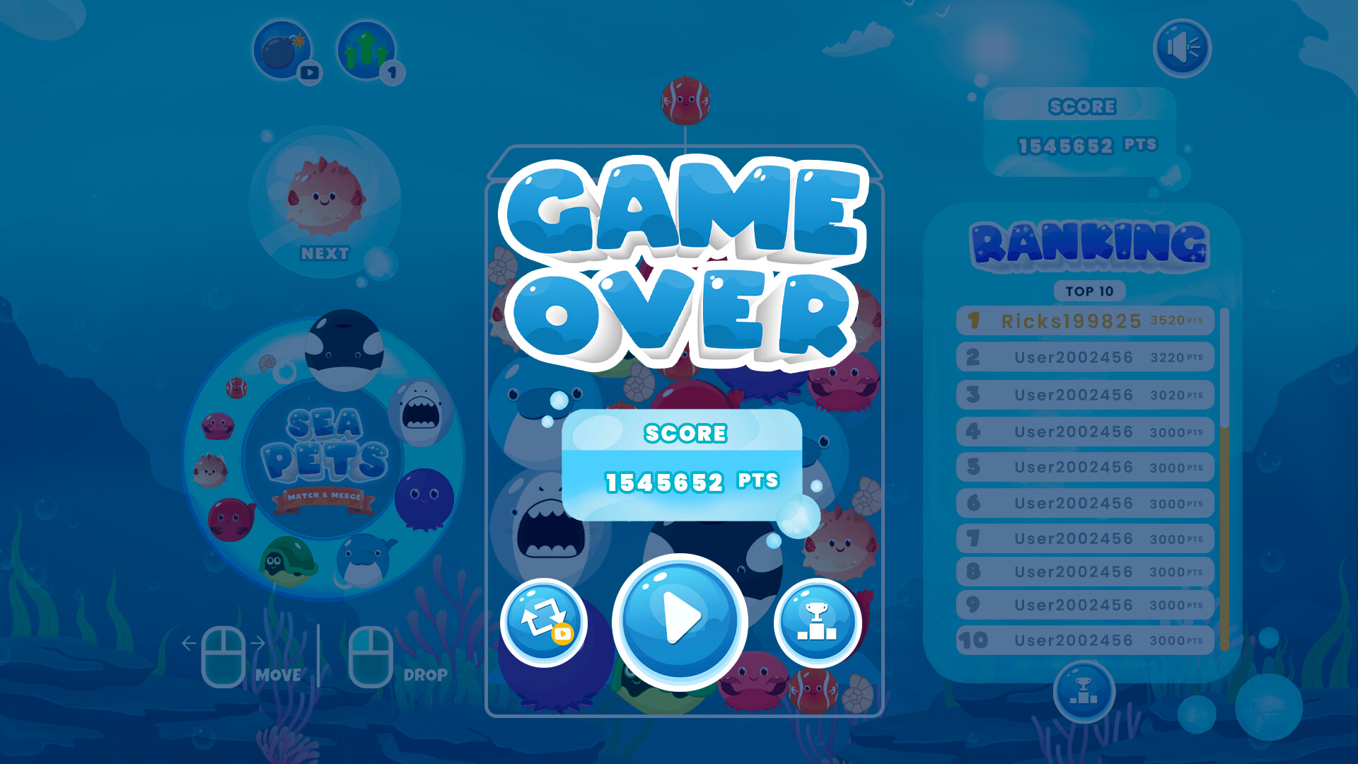 Sea Pets: Match & Merge screenshot 1