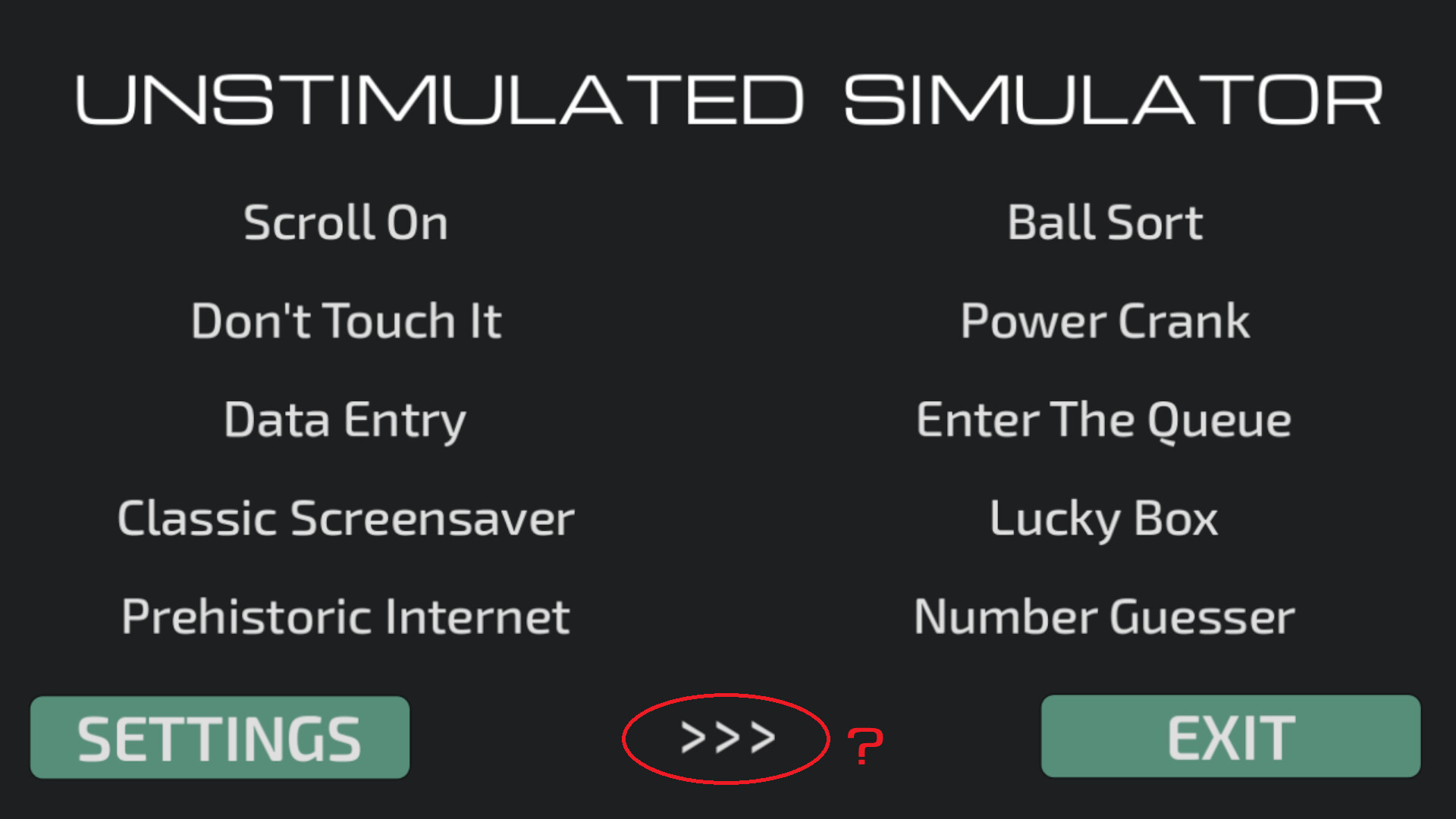 Unstimulated Simulator screenshot 1