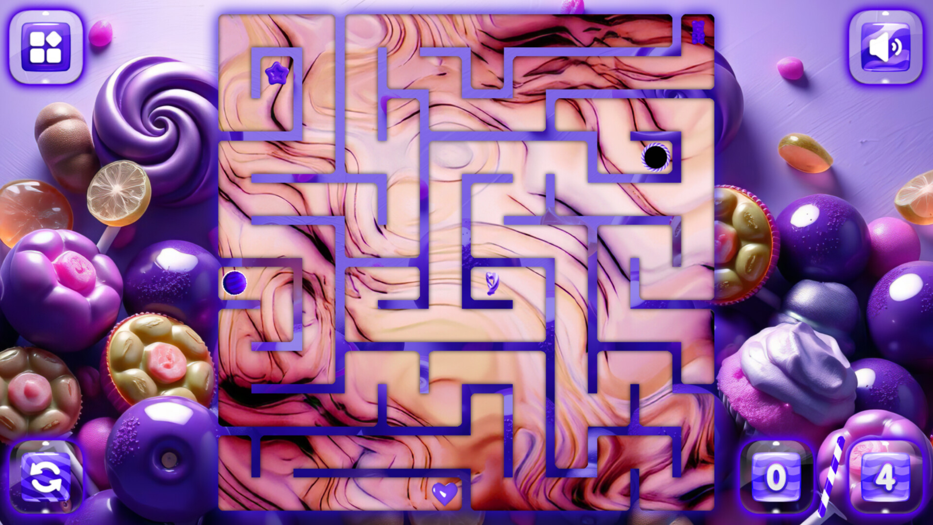 Sweetie Candy Maze: Violet Plum screenshot 1