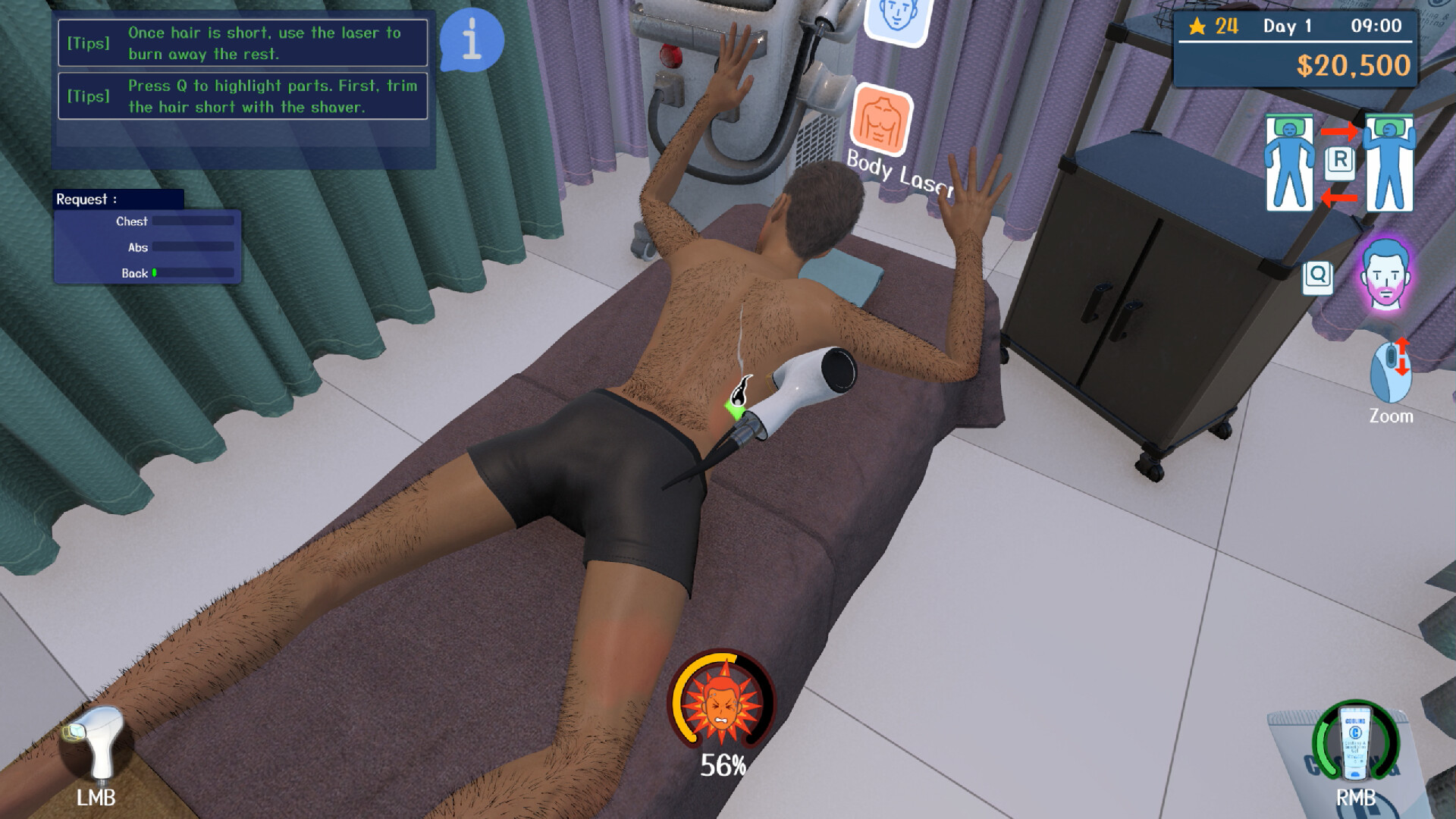 Hair Removal Salon Simulator screenshot 3