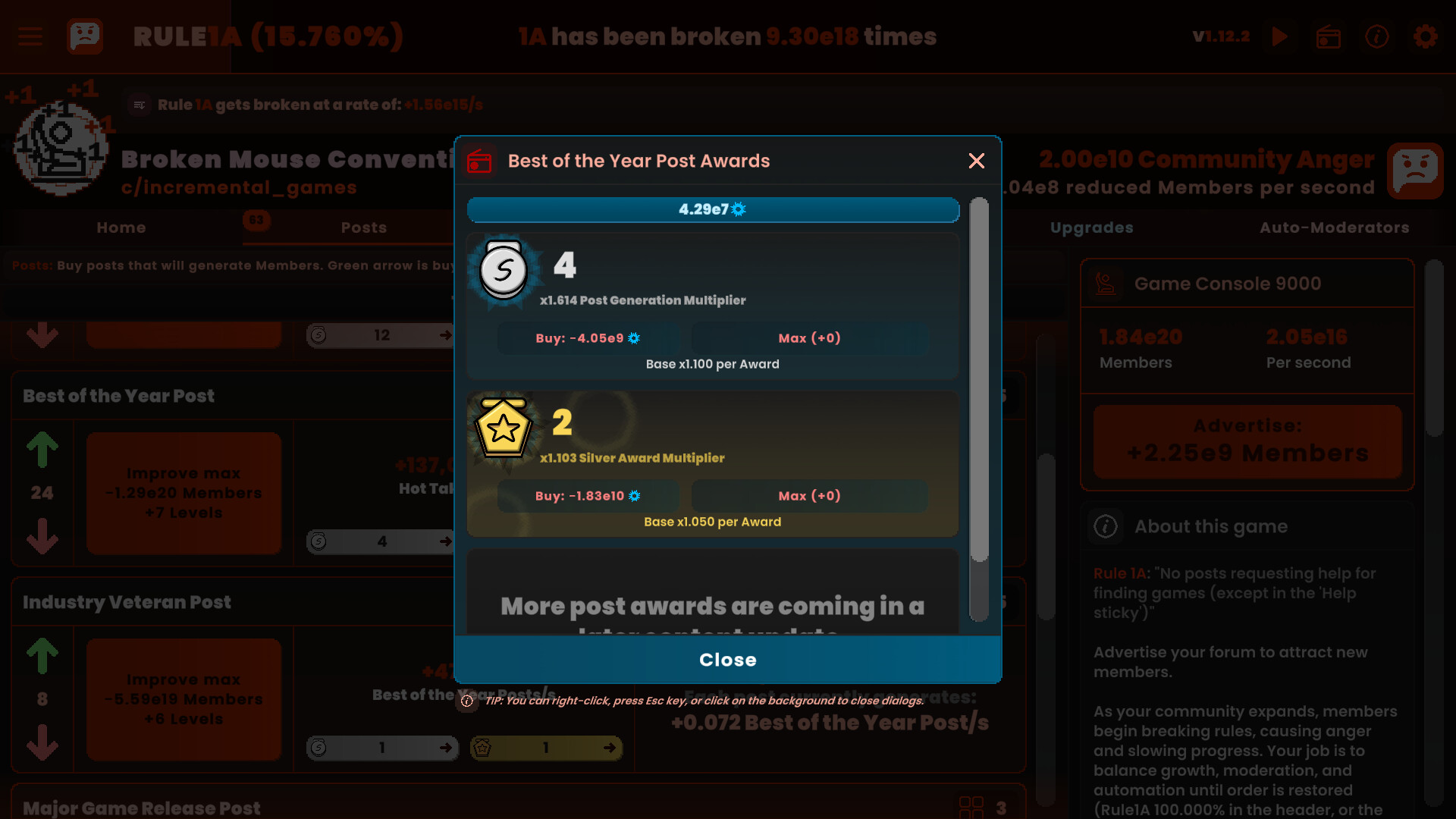 Rule1A Incremental: Idle Forum screenshot 7
