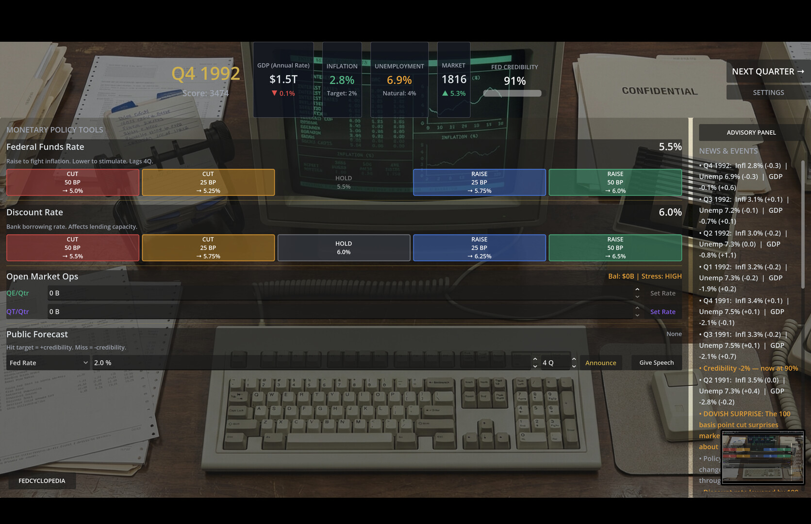 Federal Reserve Simulator screenshot 21