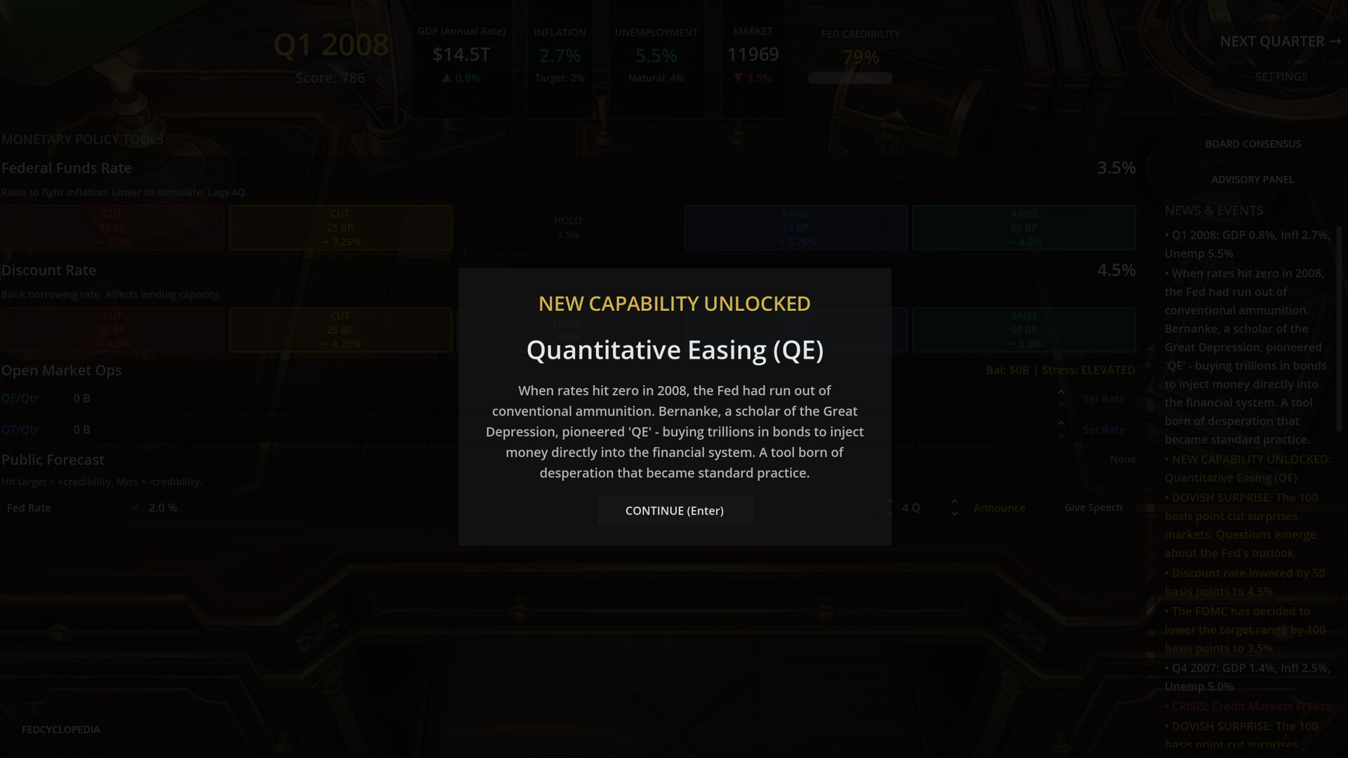 Federal Reserve Simulator screenshot 20