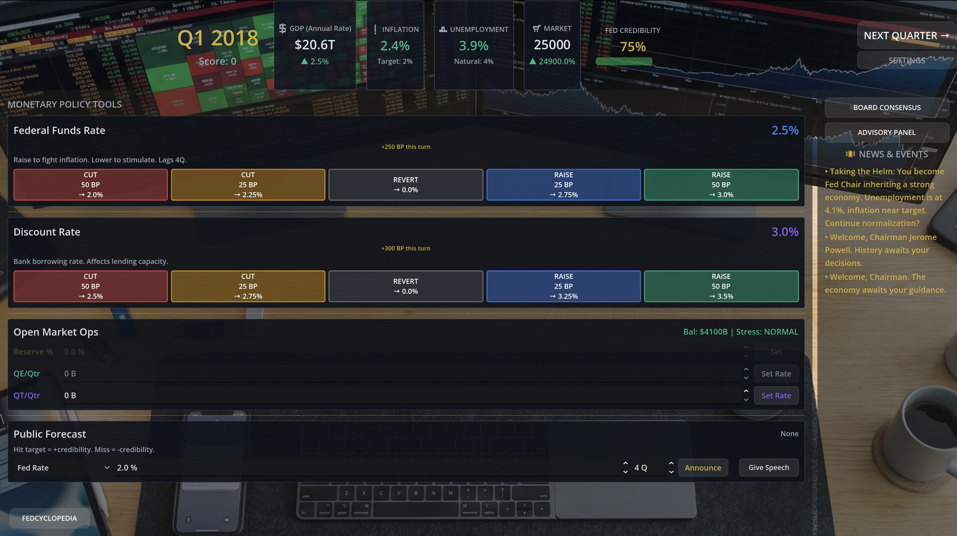 Federal Reserve Simulator screenshot 6