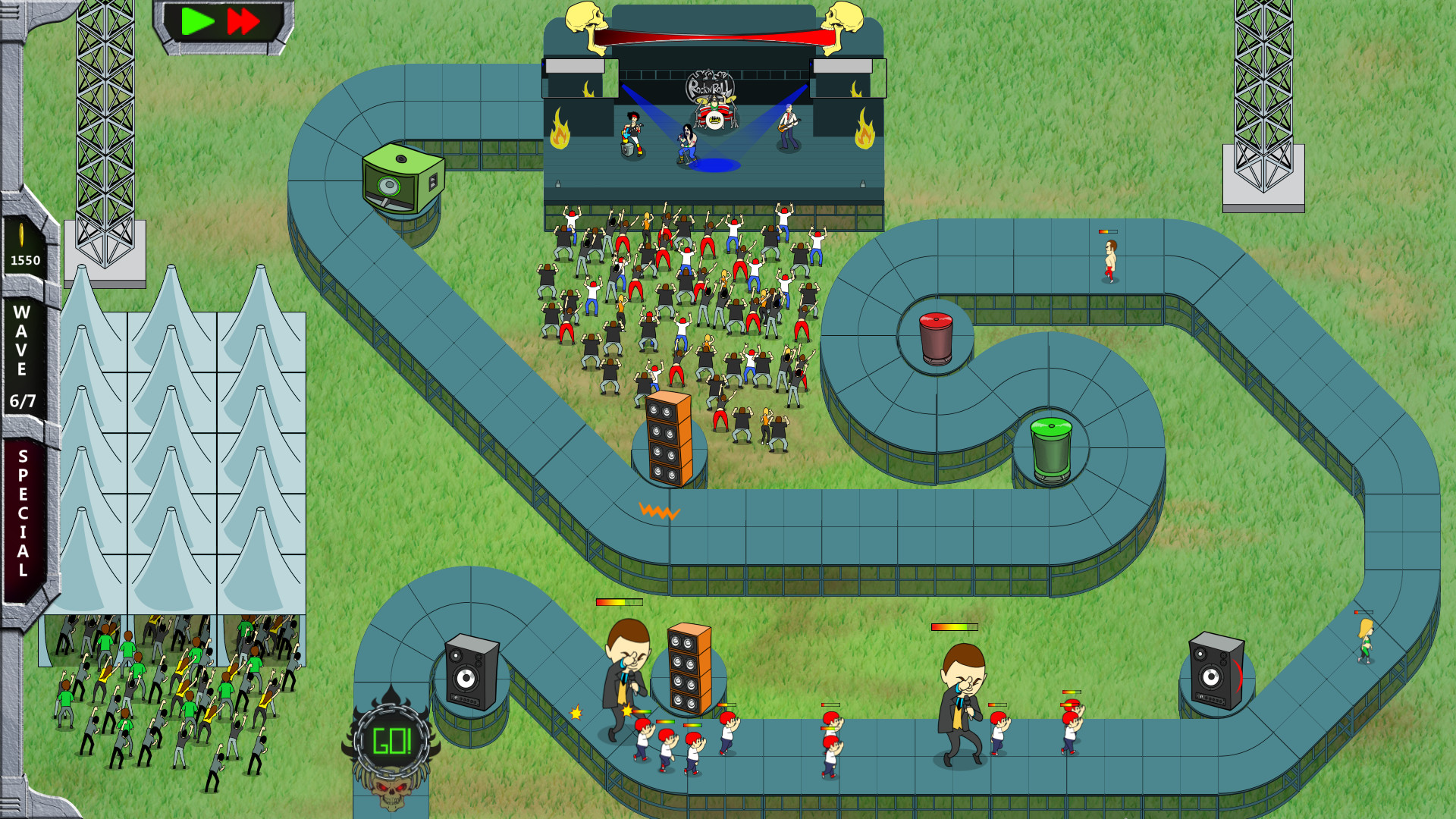 Rock 'N' Roll Defense screenshot 1
