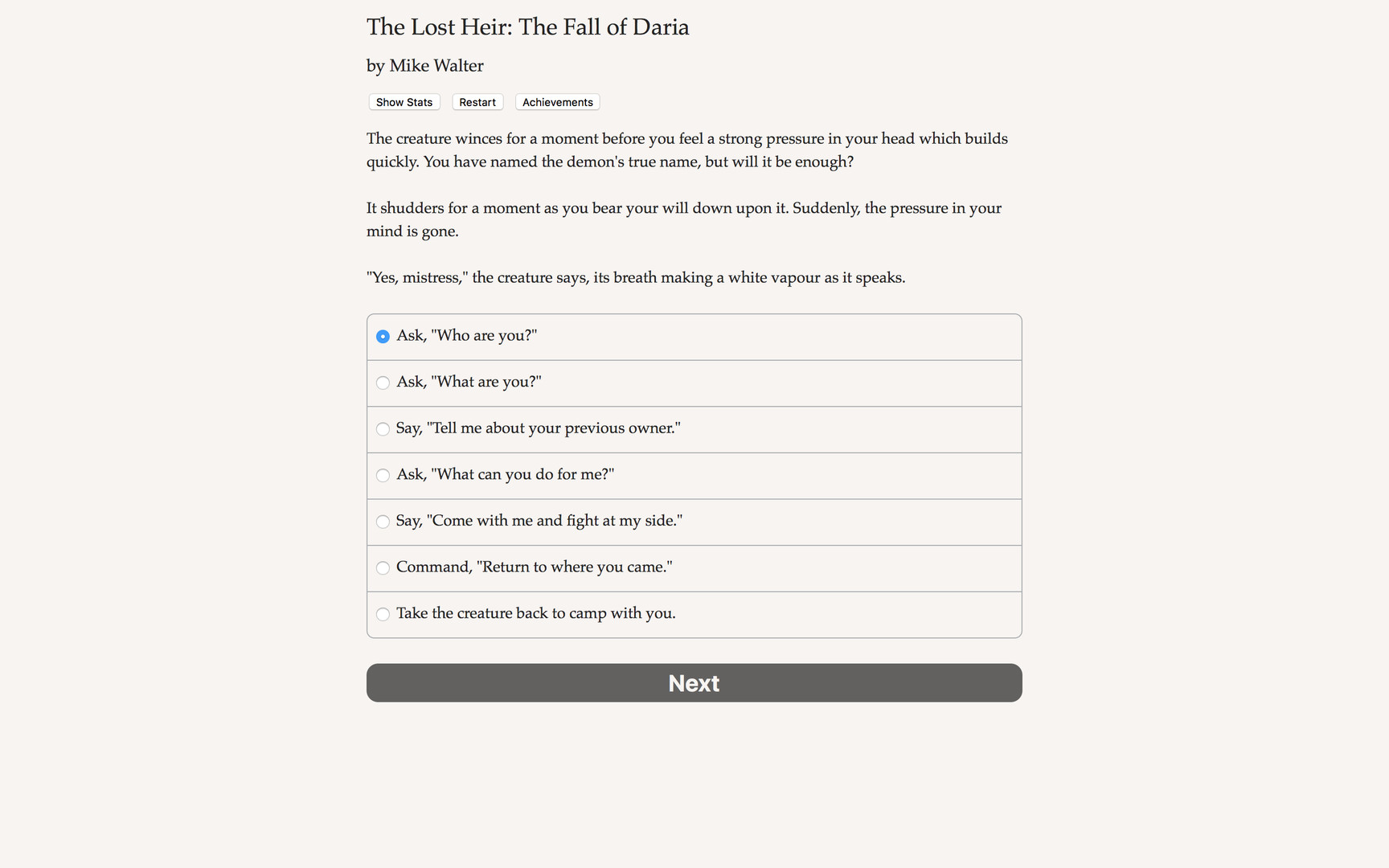 The Lost Heir: The Fall of Daria screenshot 1