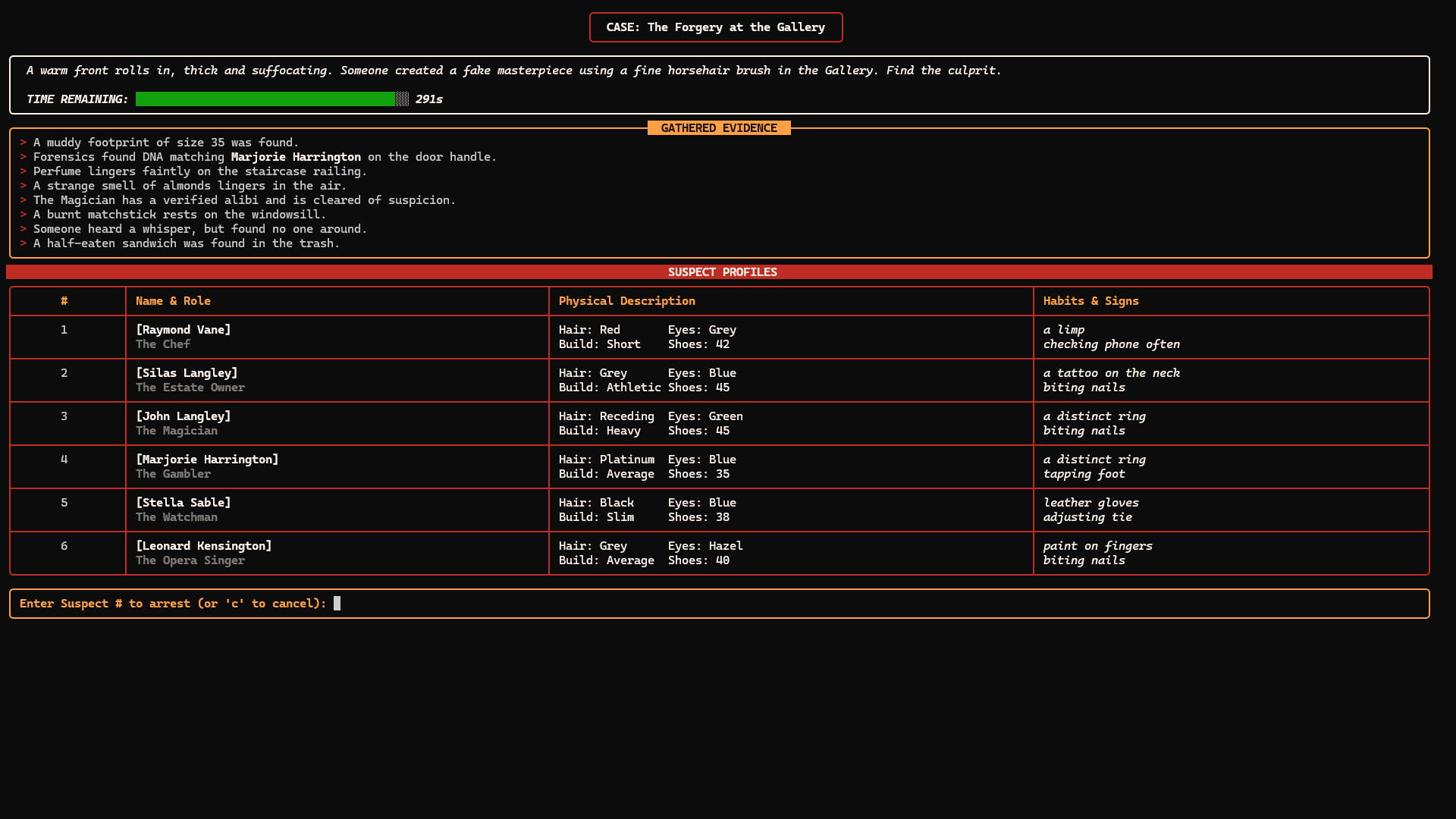 Micro Mystery Investigator: Noir Edition screenshot 1