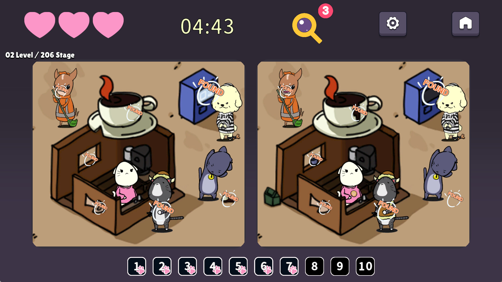 Spot the Difference: Detective Neko screenshot 1