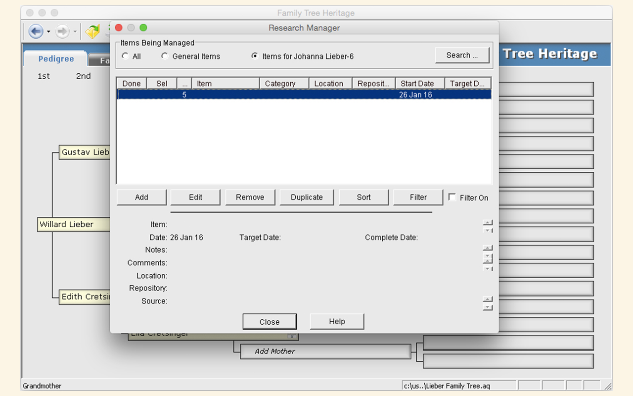 Family Tree Heritage Platinum 9 - Mac screenshot 3