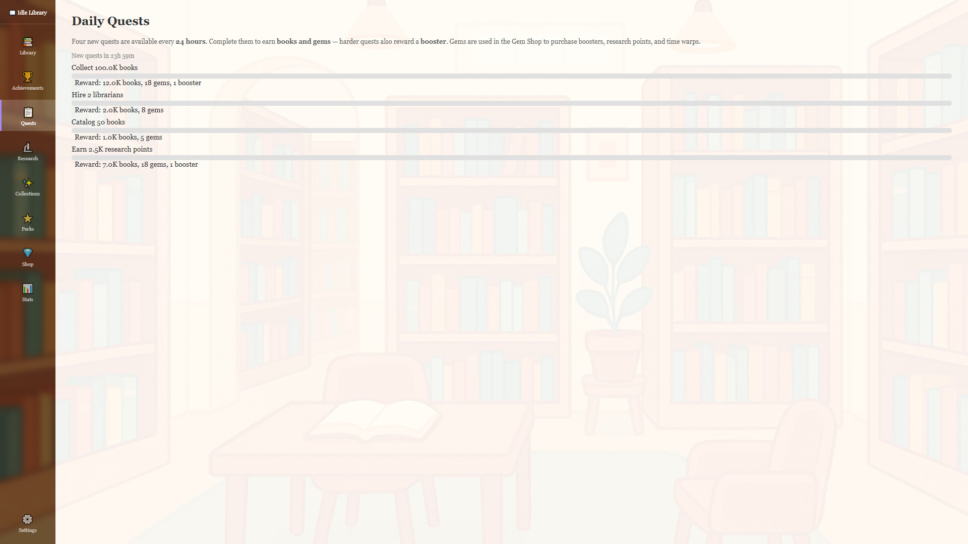 Idle Library screenshot 3