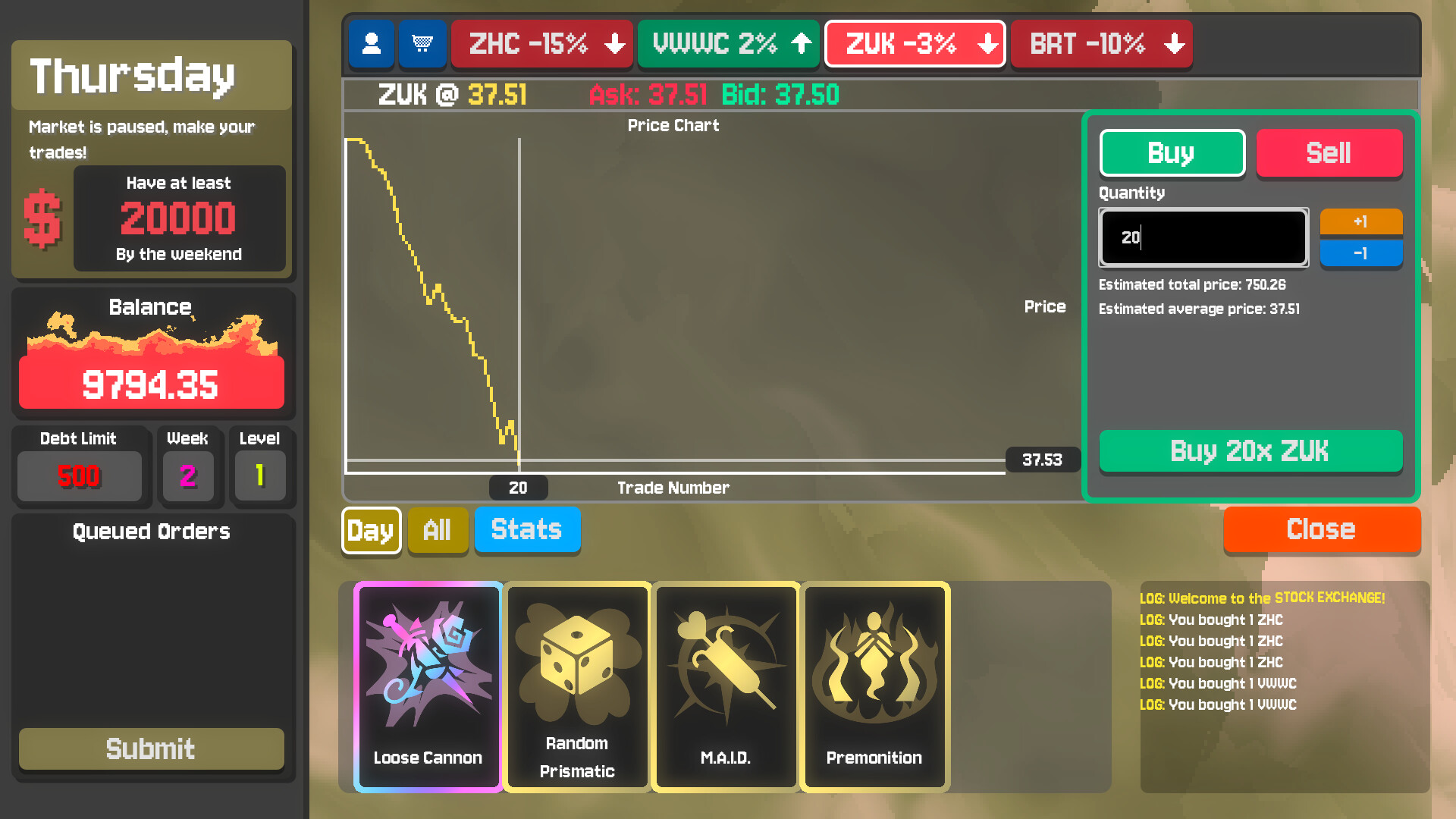 Investor Hubris screenshot 2