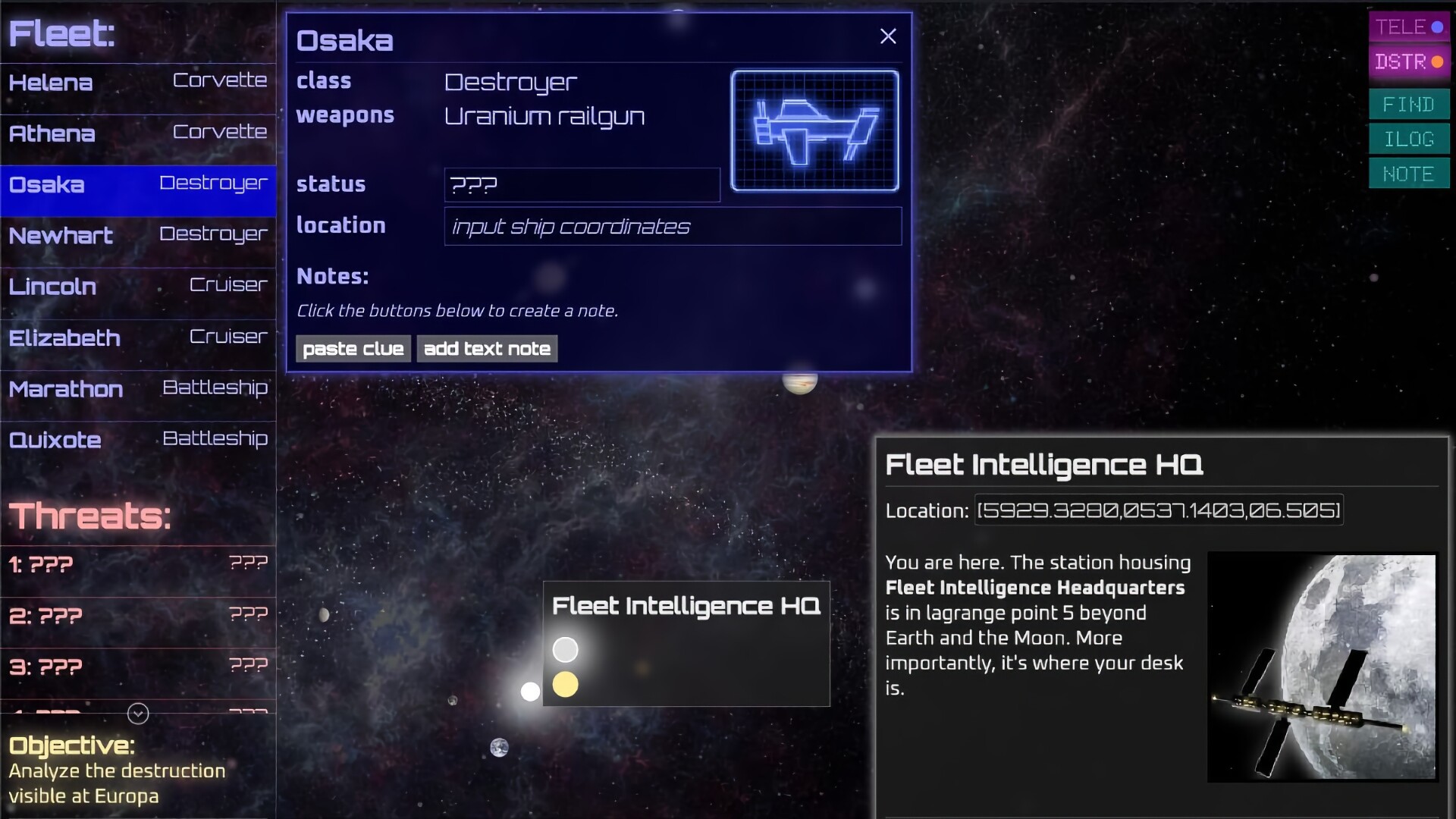 Intelligence screenshot 2