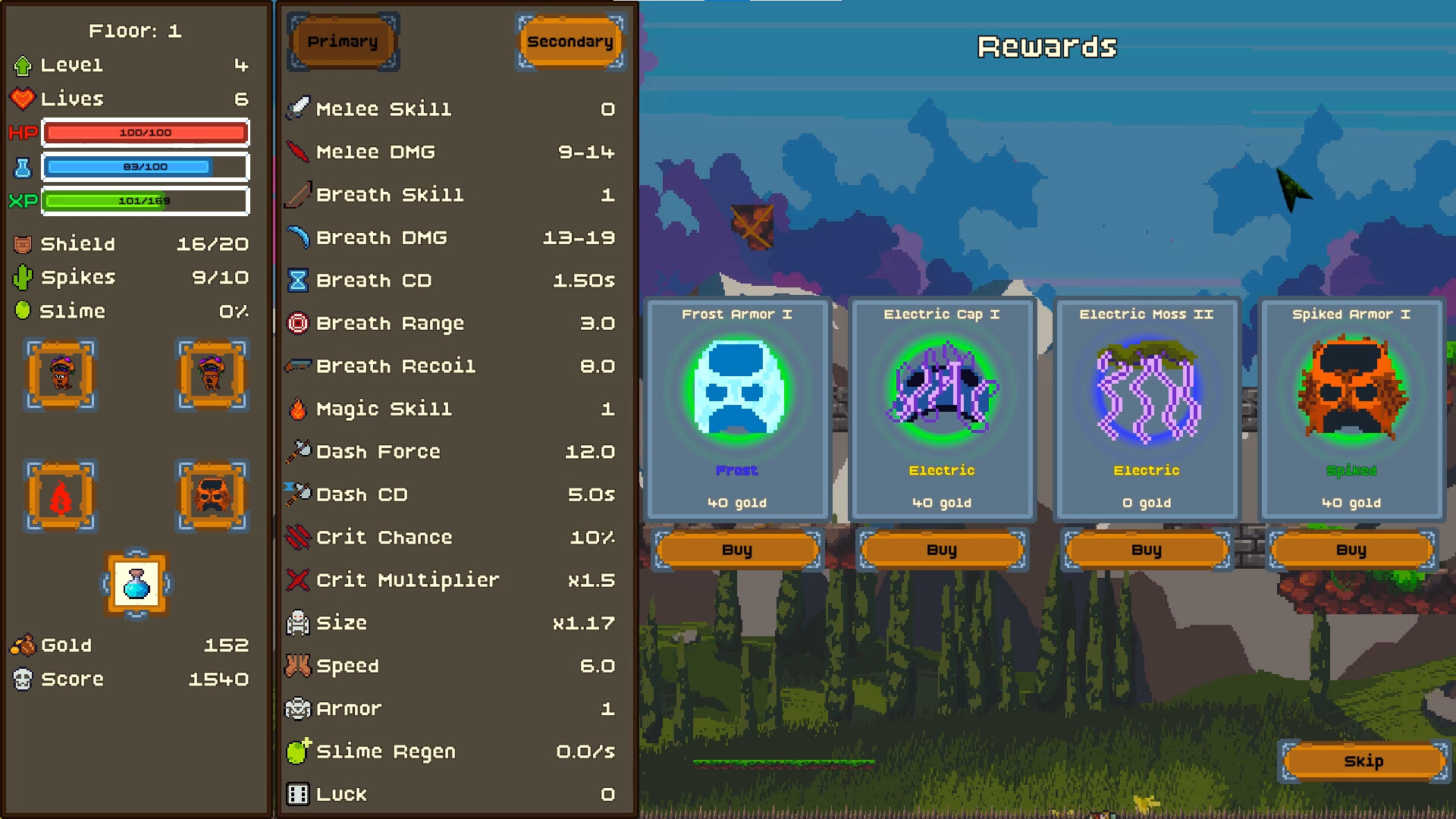 Shroomanoid: breakout action roguelike screenshot 4
