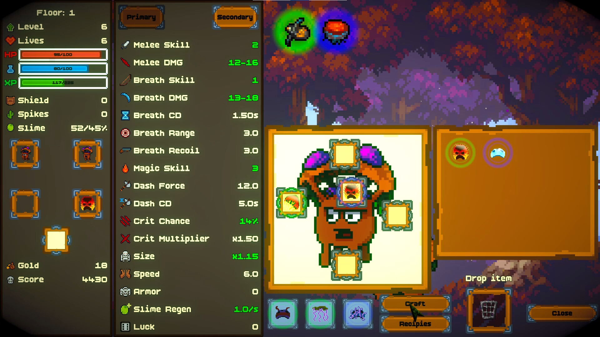 Shroomanoid: breakout action roguelike screenshot 6