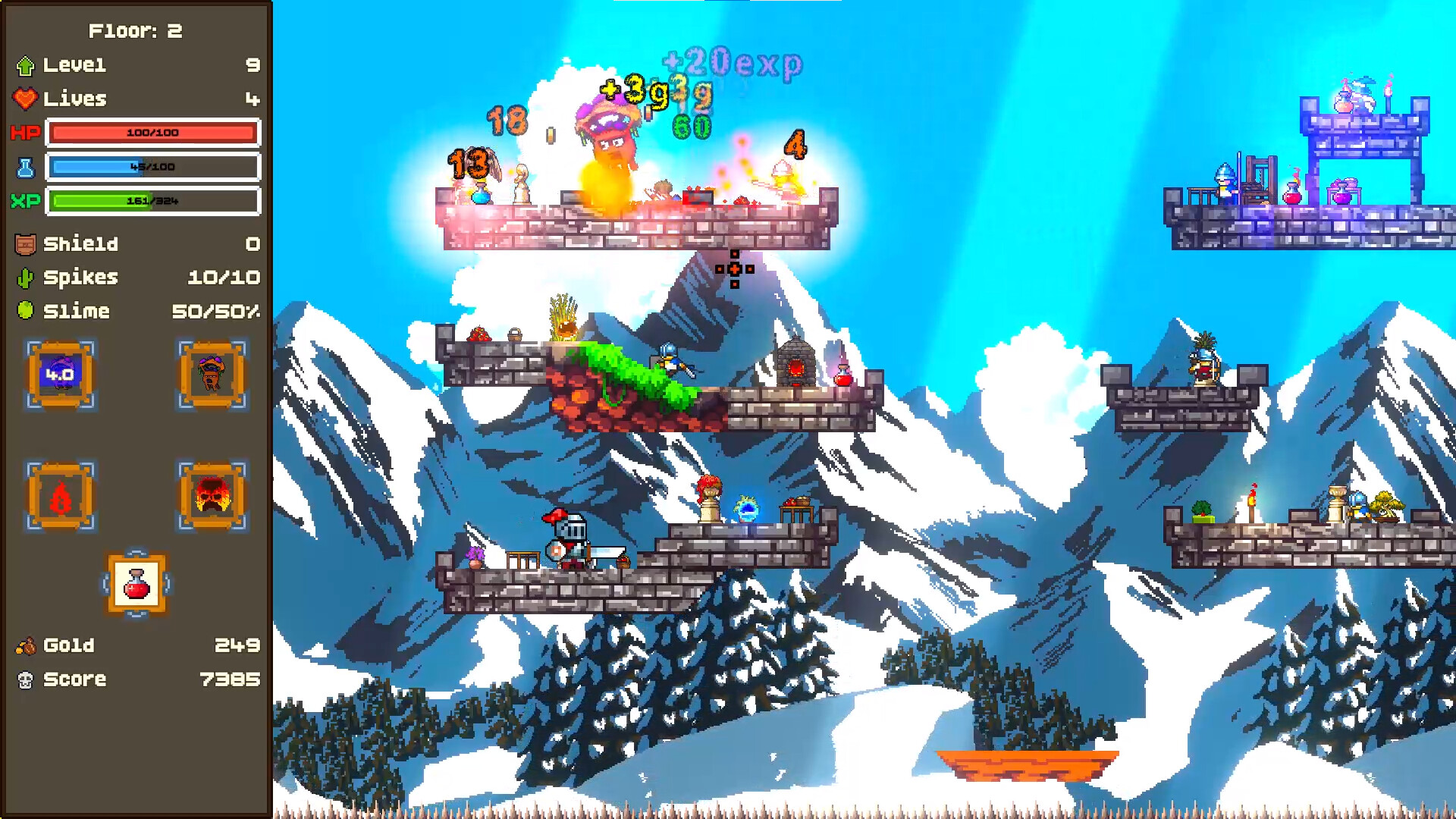 Shroomanoid: breakout action roguelike screenshot 3