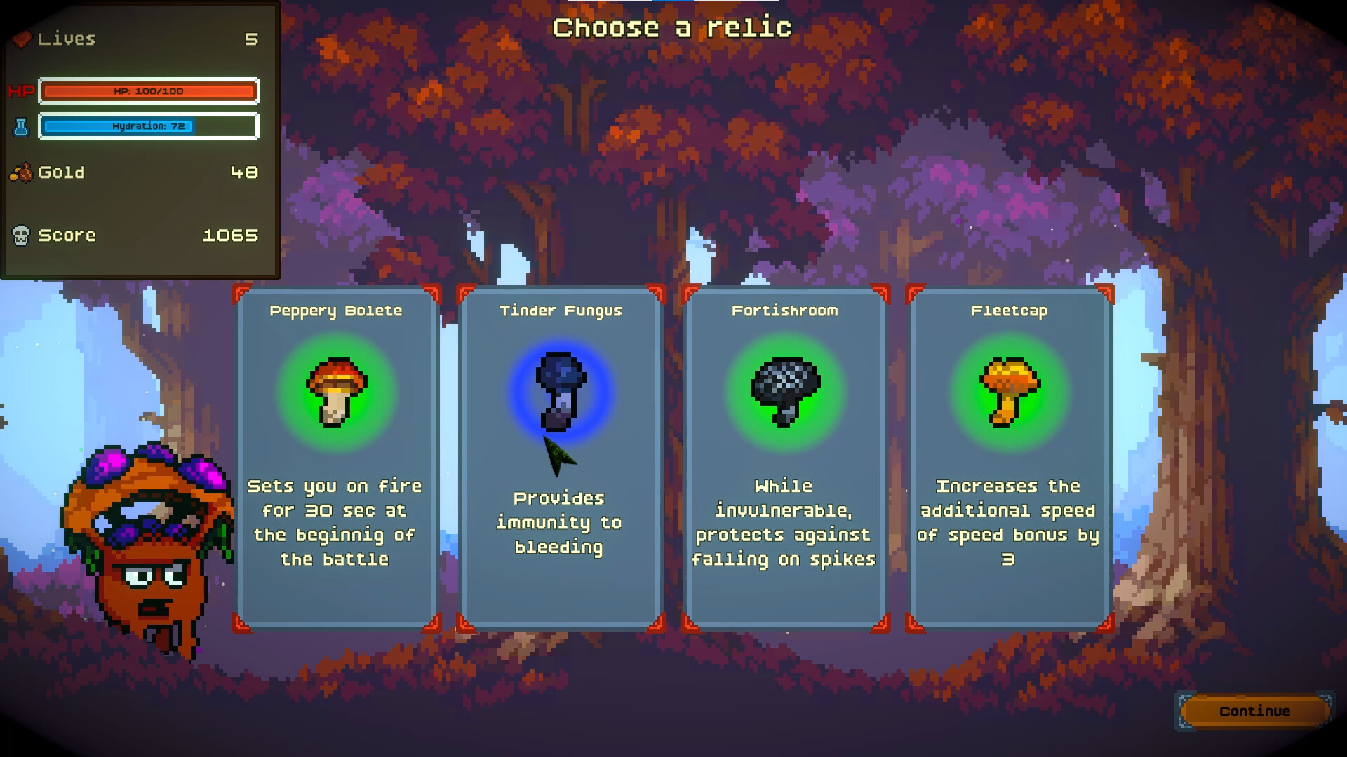 Shroomanoid: breakout action roguelike screenshot 2