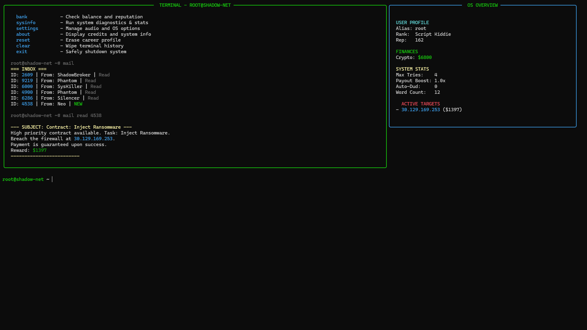 Terminal Hacker: Override screenshot 2
