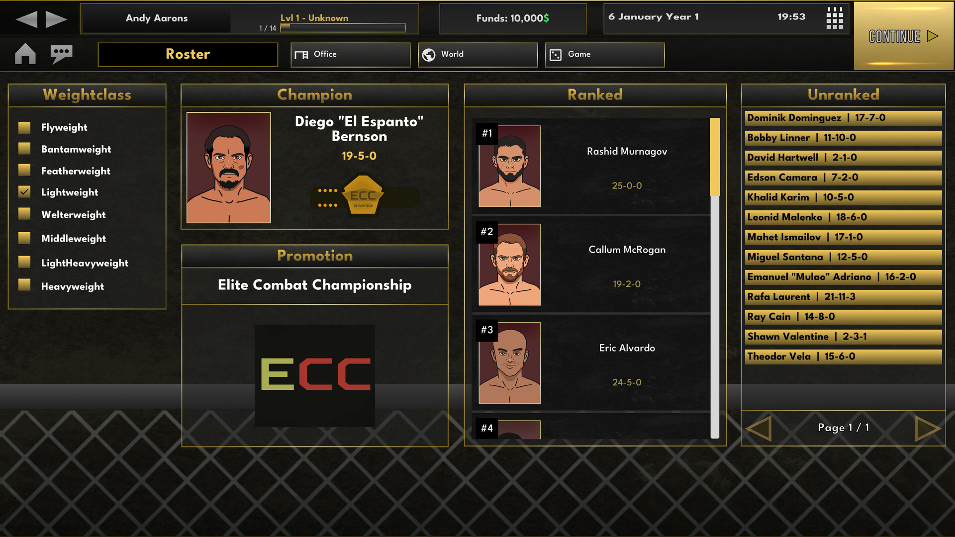 Elite MMA Manager screenshot 4