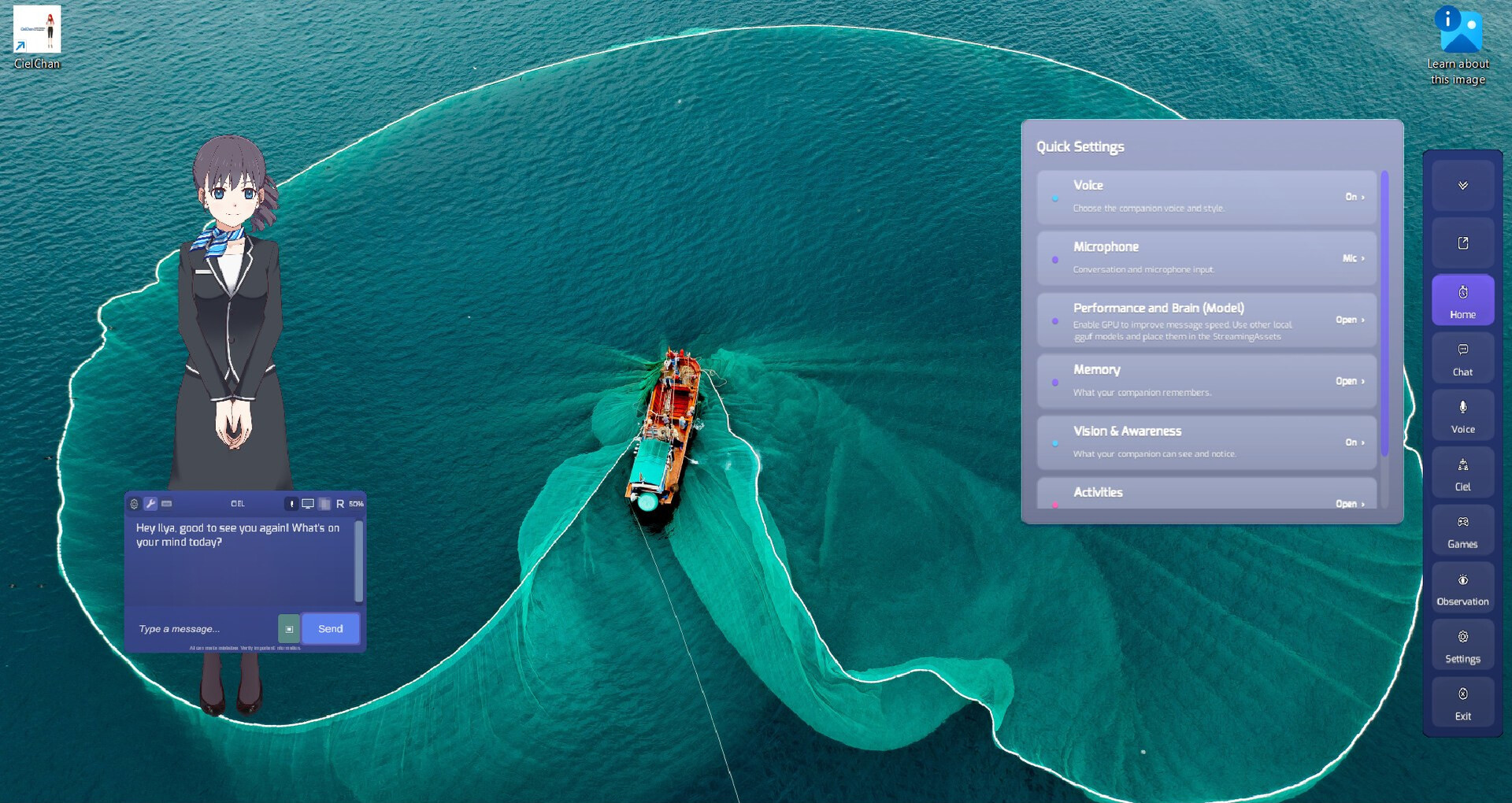 CielChan: Anime Desktop AI Companion screenshot 2