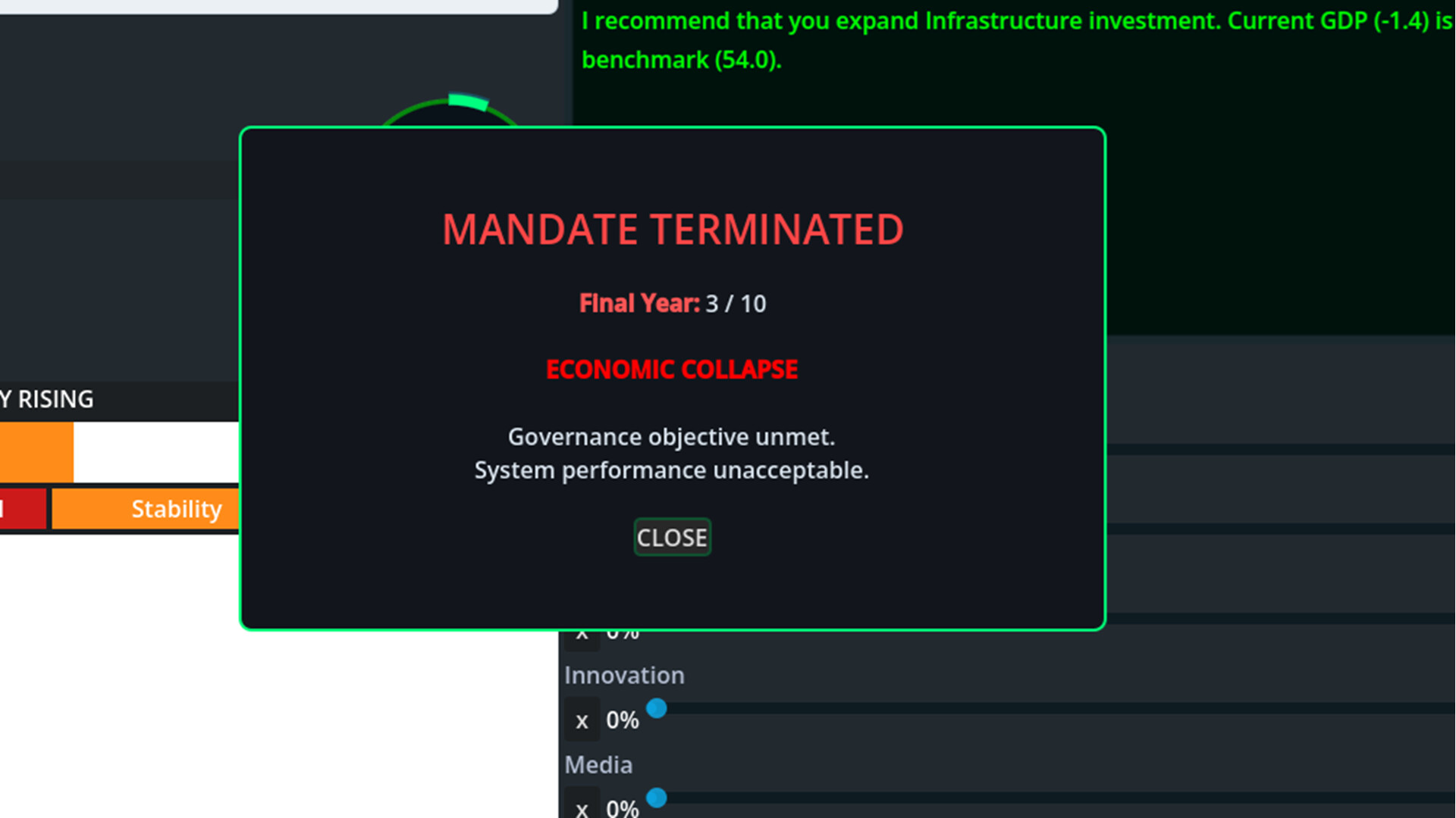 Provisional Authority: An AI Governance Simulation screenshot 6