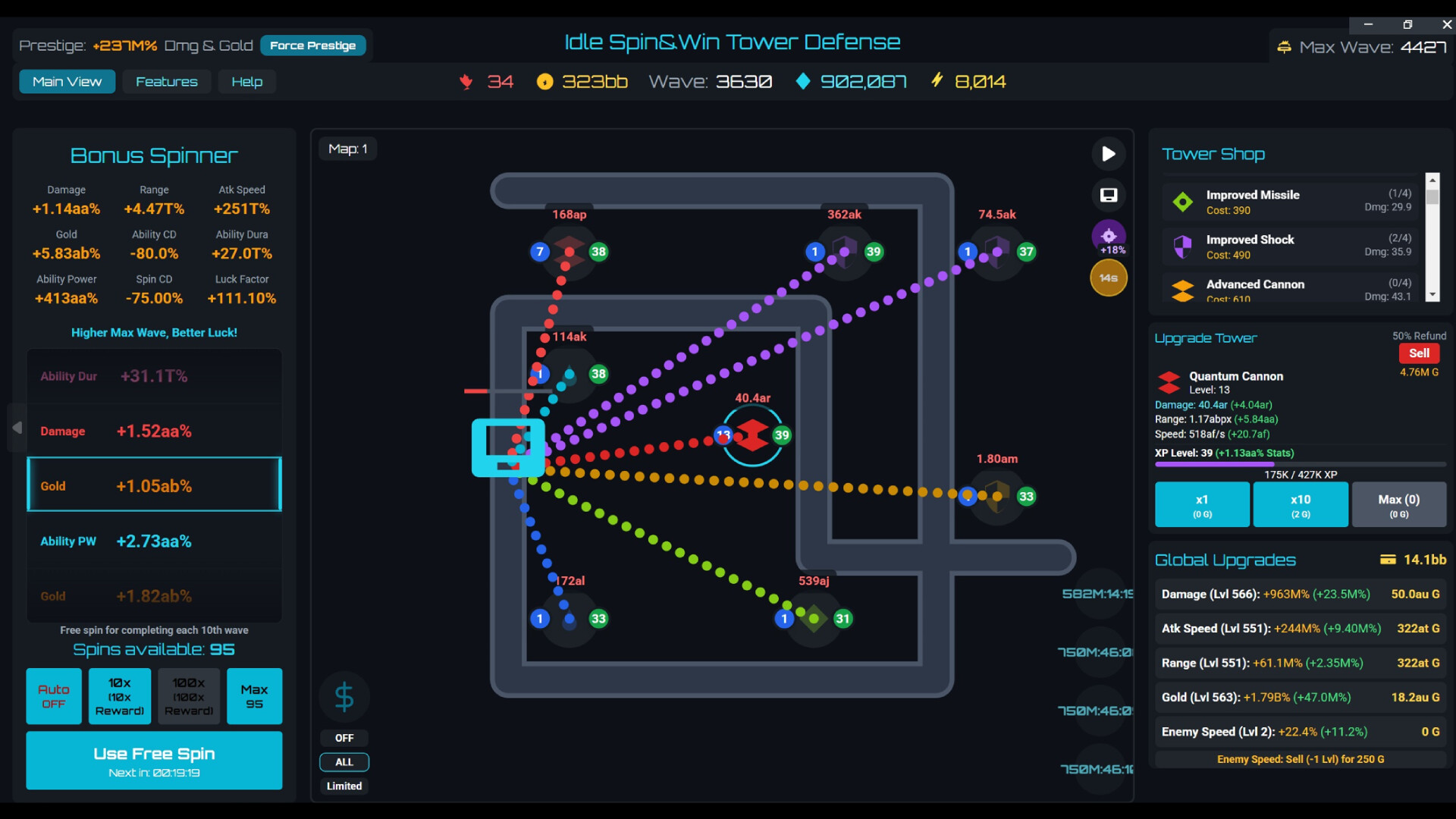 Idle Spin&Win Tower Defense screenshot 1