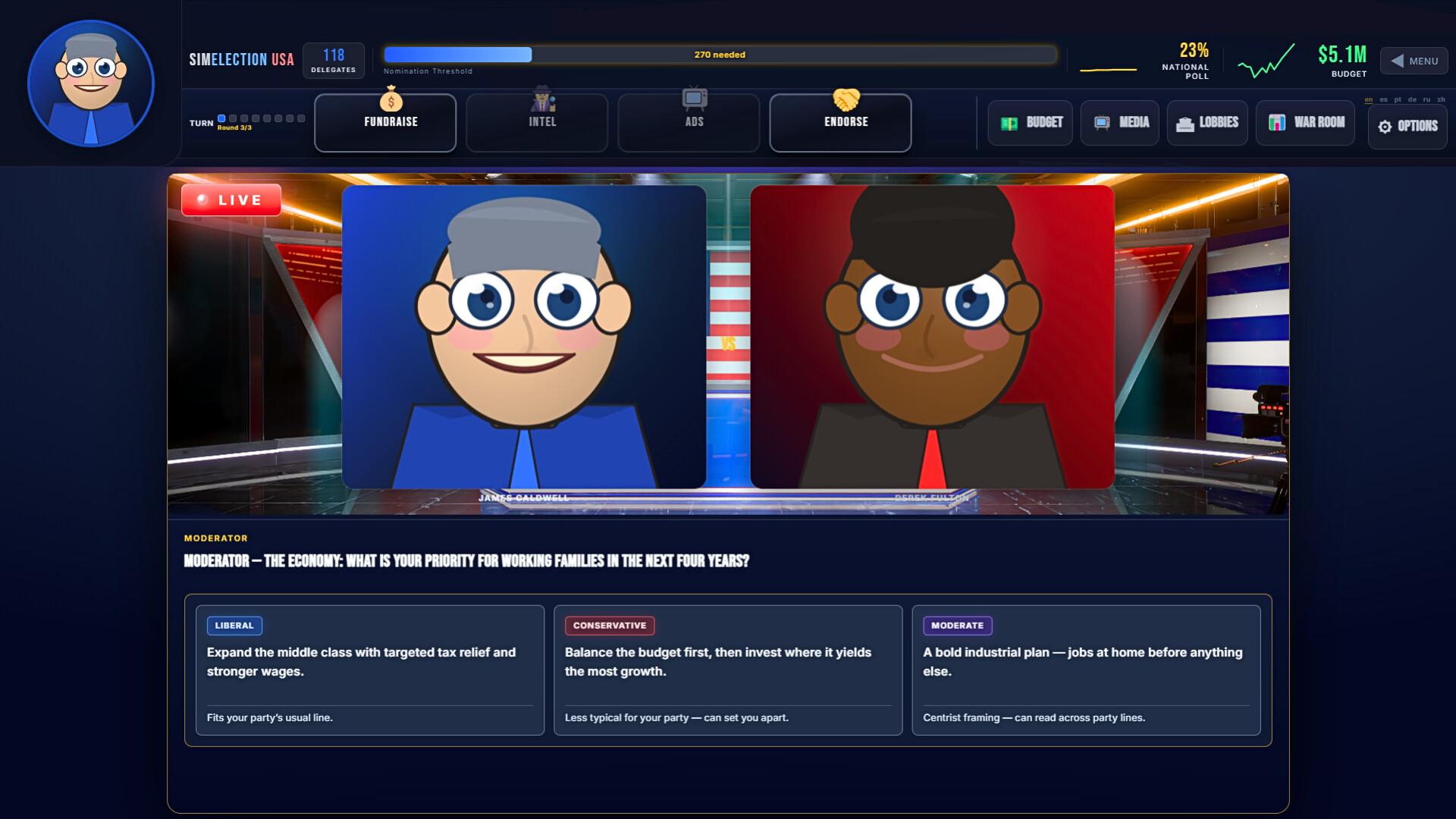 SIM Election USA screenshot 2
