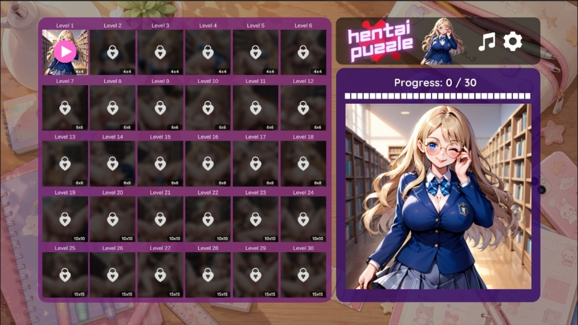 Hentai Puzzle: Lily screenshot 1