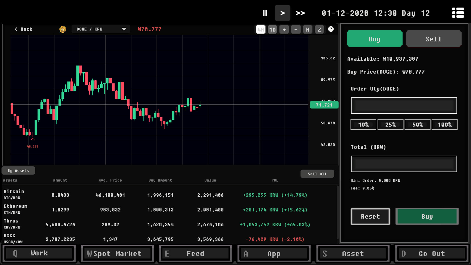 Project Crypto: Trading Simulator screenshot 1