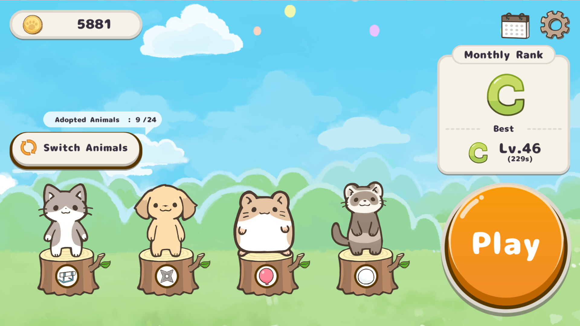 Animal Tenya Wanya: Cute Multitasking screenshot 1