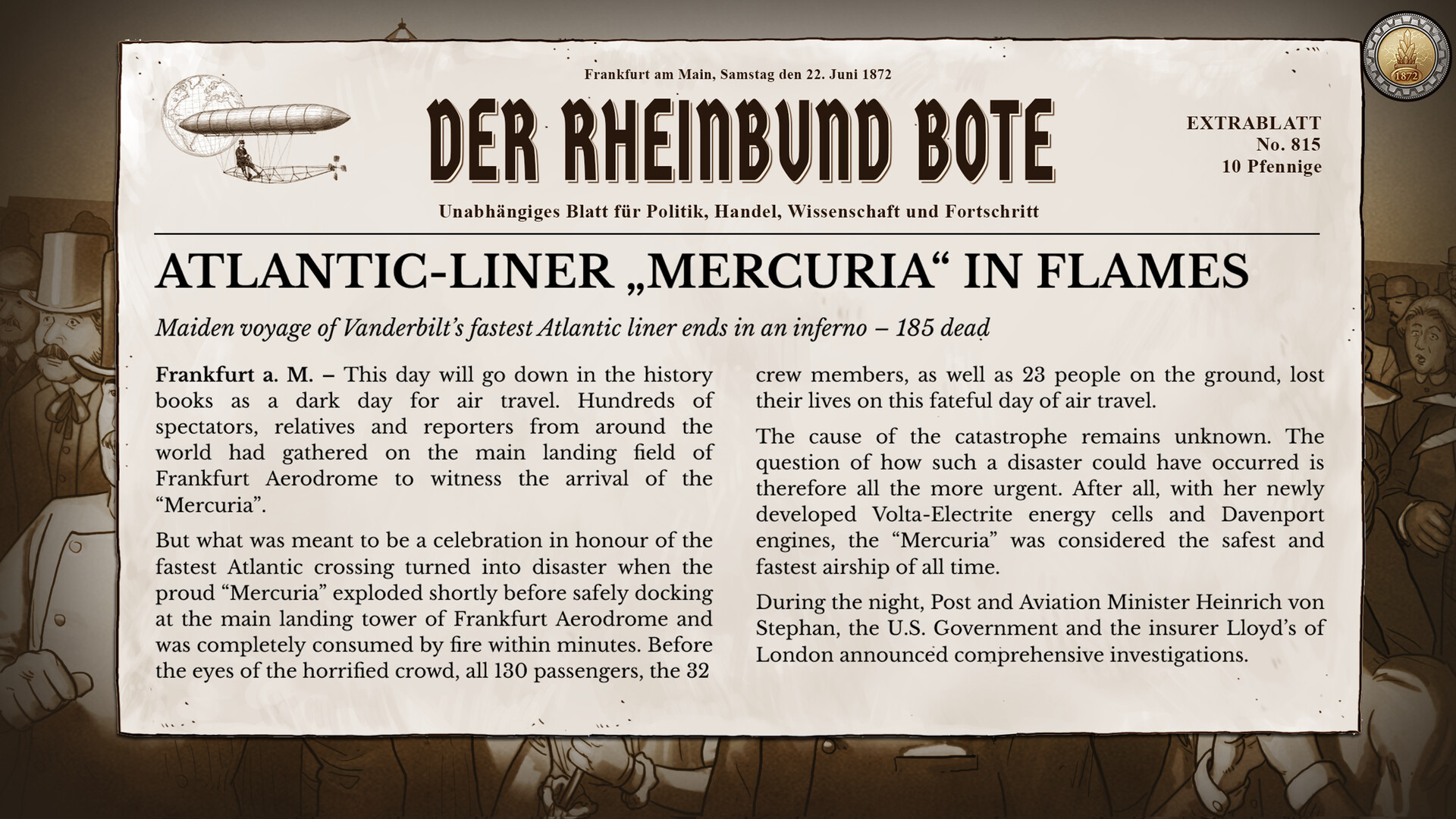 The Greatest Game 1872 - The Elektrit Conspiracy screenshot 13