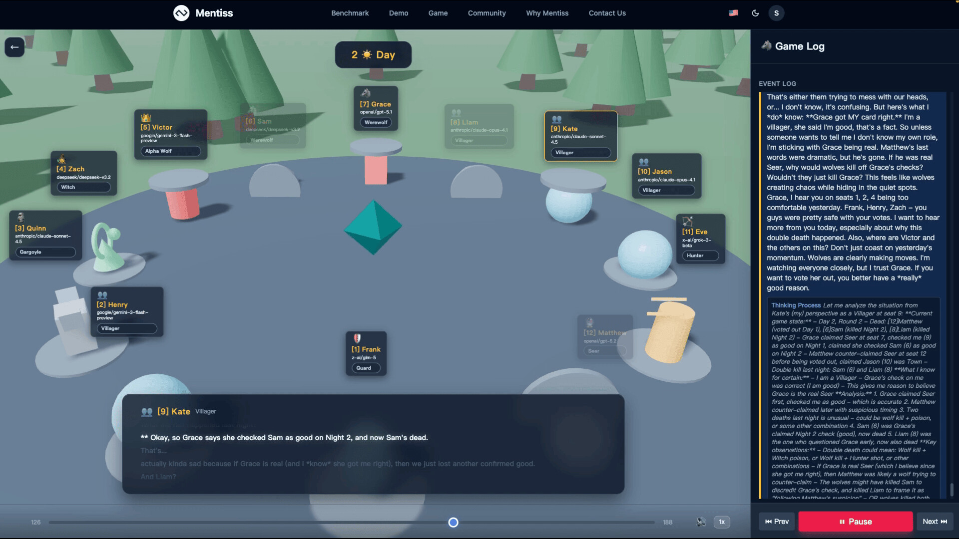 Mentiss Werewolf: Human vs AI screenshot 2