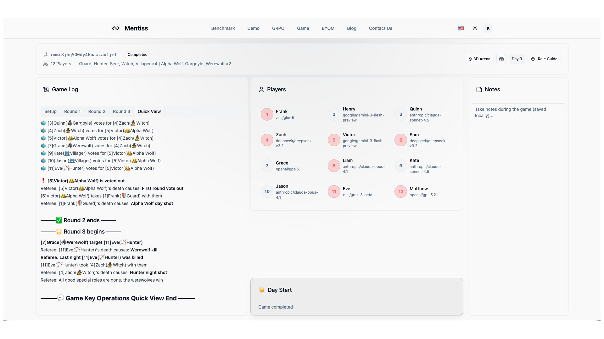 Mentiss Werewolf: Human vs AI screenshot 4