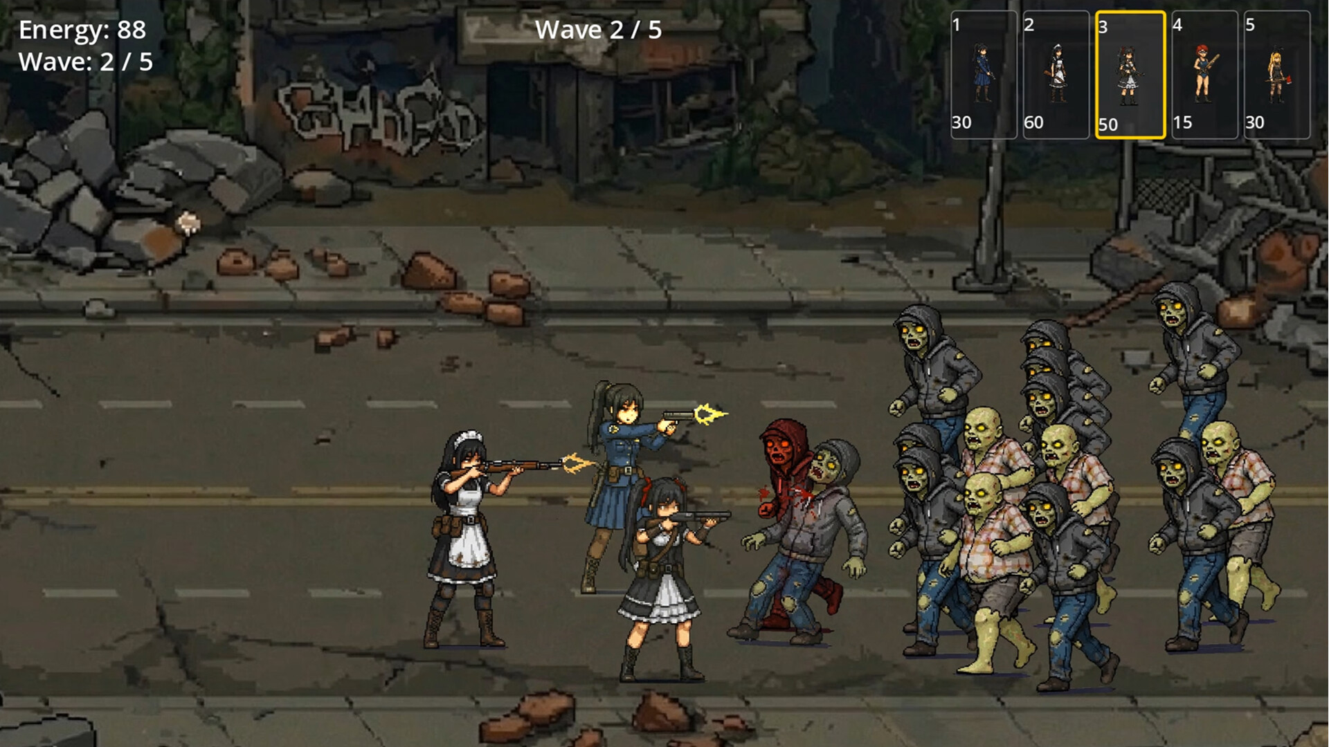 BULLET GIRL：ZOMBIE DEFENSE screenshot 1