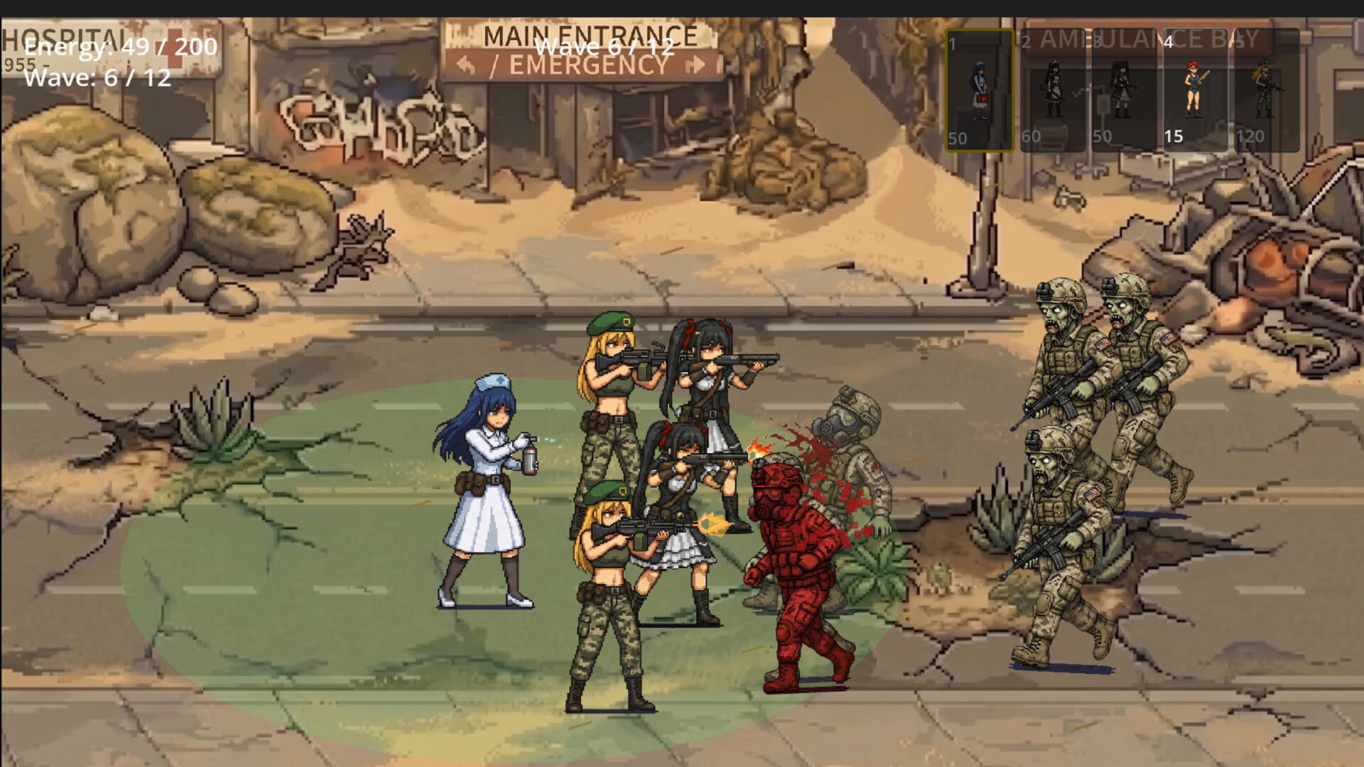 BULLET GIRL:ZOMBIE DEFENSE screenshot 3