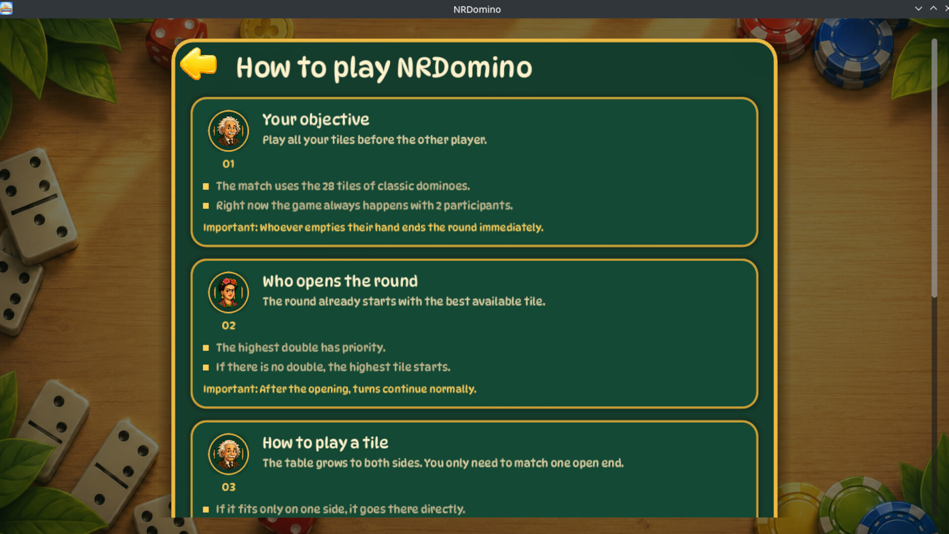 NRDominó screenshot 1