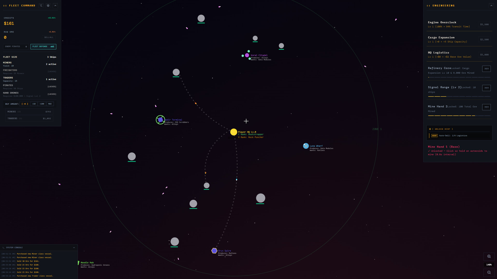 Desk Space: Idle Spacefleet clicker screenshot 1