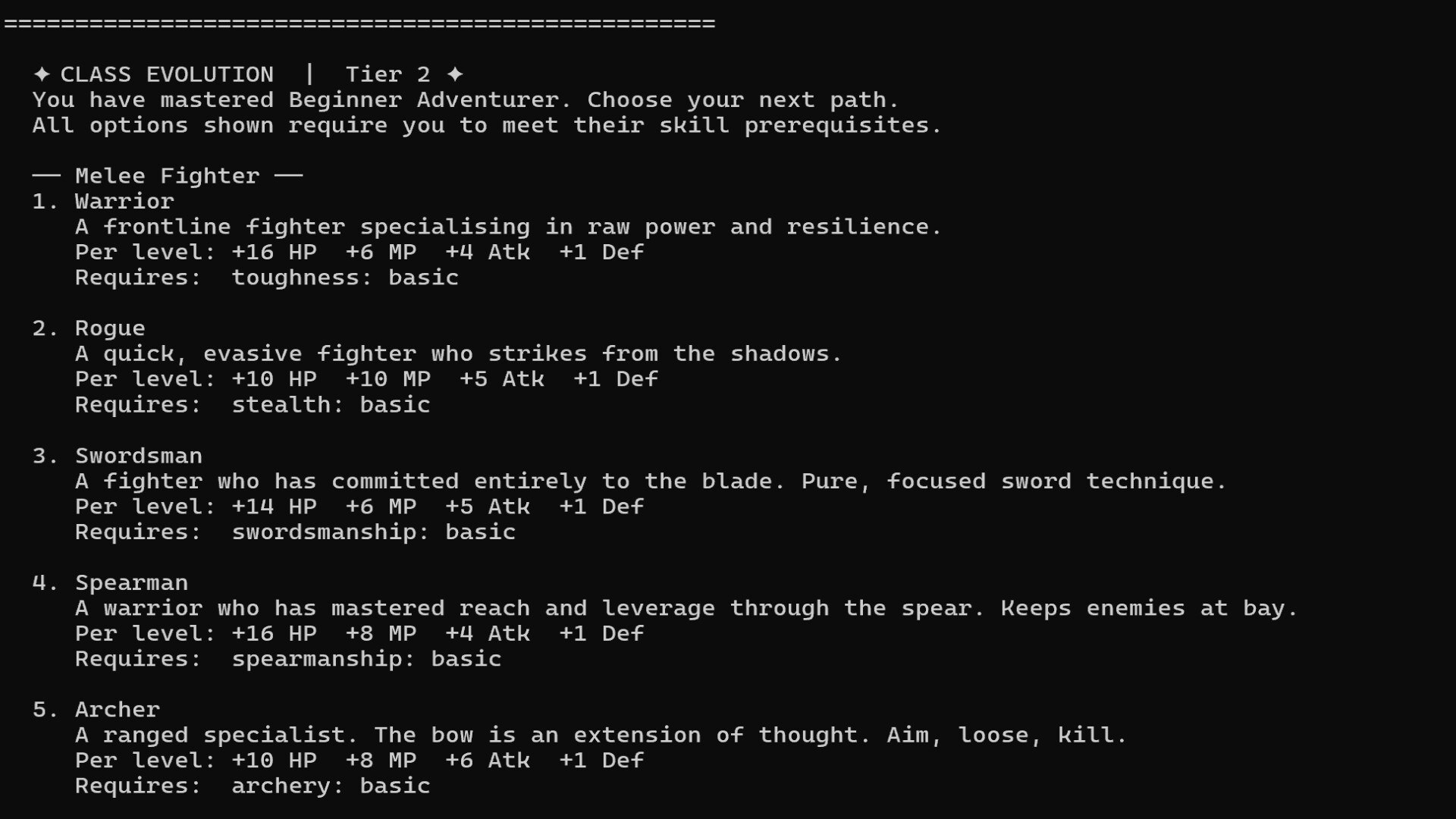 Greywind's Legacy - A Text Based, Skill Progression, RPG screenshot 4